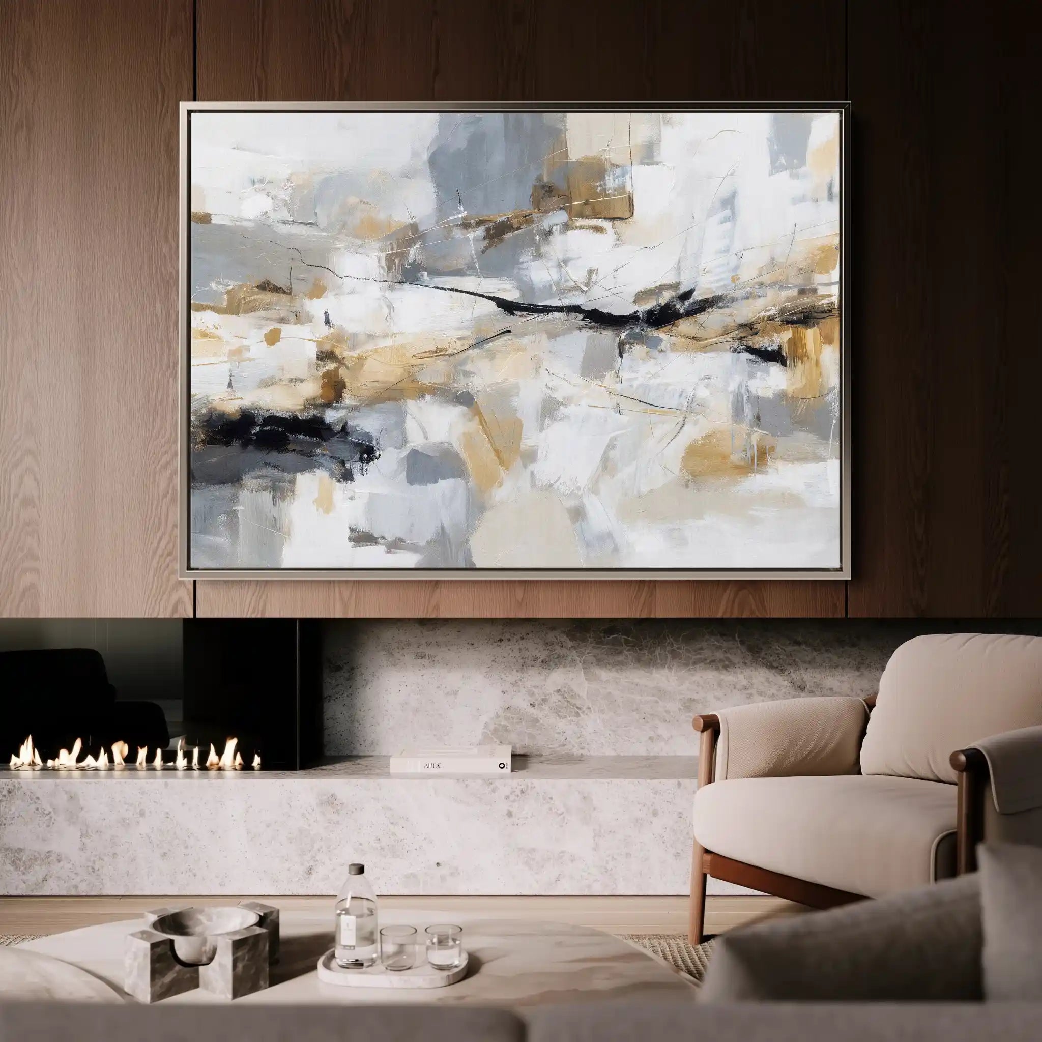 Abstract 1514 Canvas Art 60 x 40 cm / Stretched on hidden frame