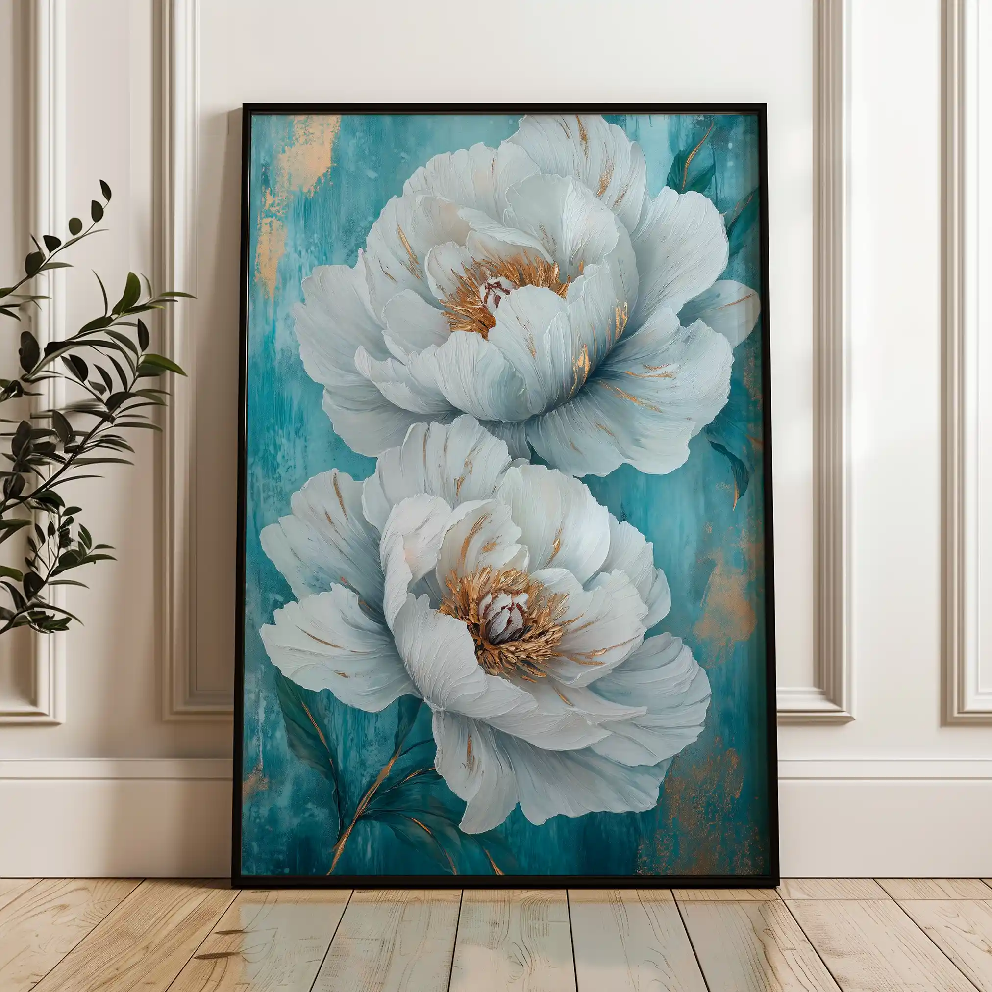 Floral Canvas Wall Art WAD1519-F 90 x 60 cm / Stretched on hidden frame