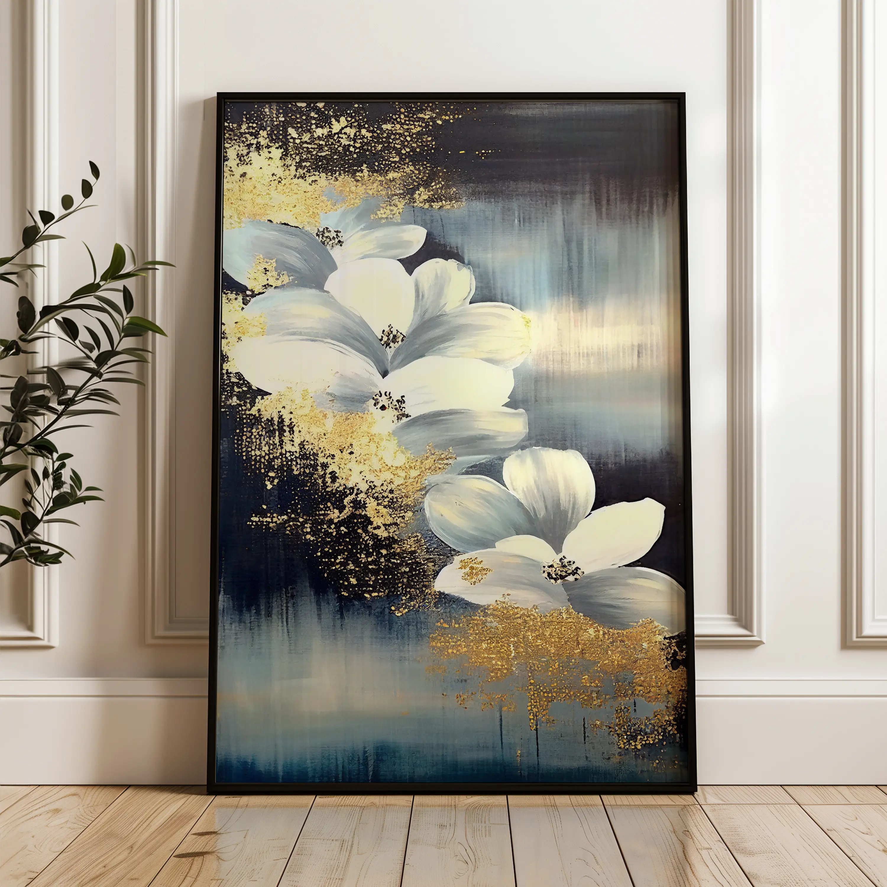 Floral Canvas Wall Art WAD152-F 90 x 60 cm / Stretched on hidden frame