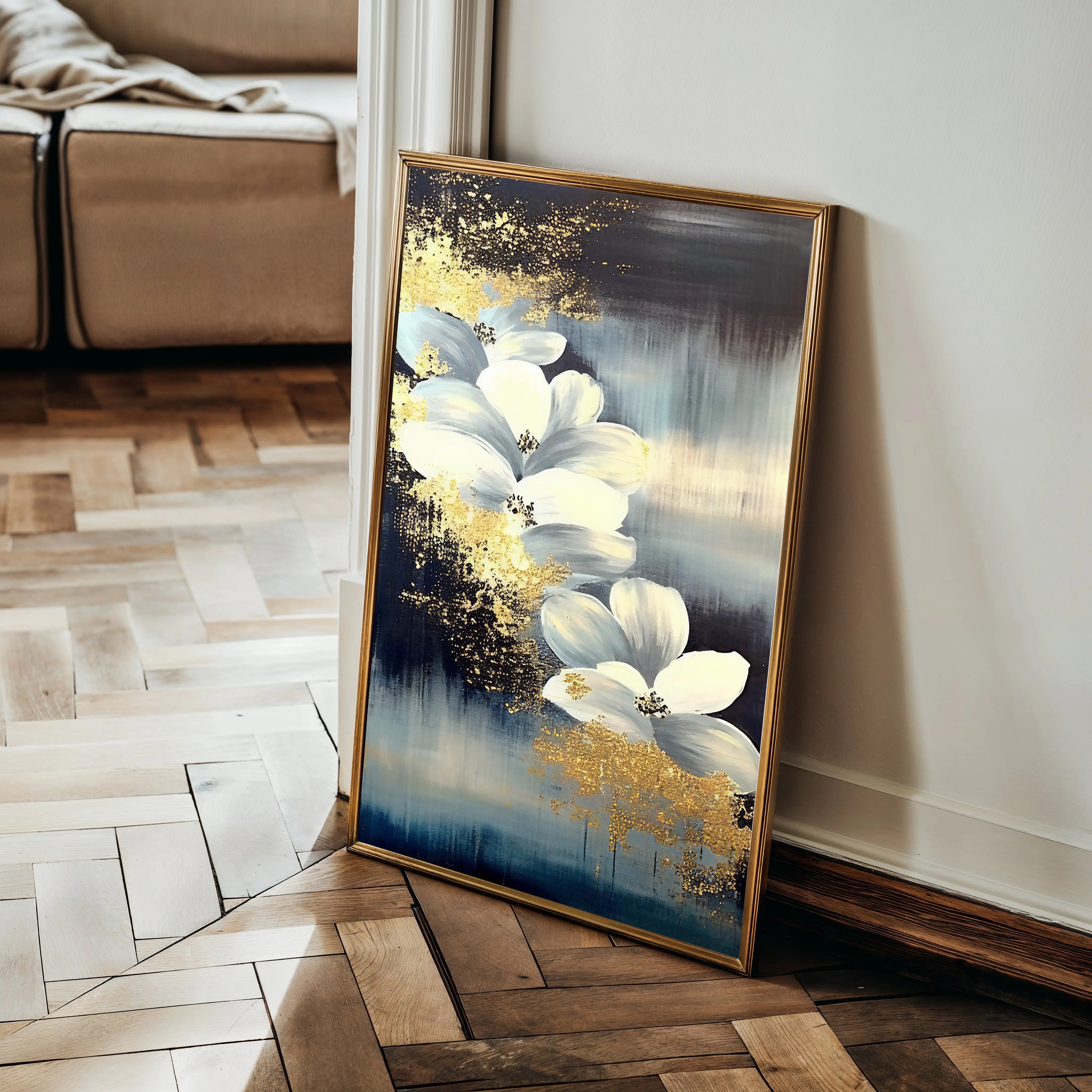 Floral Canvas Wall Art WAD152-F 90 x 60 cm / Stretched on hidden frame