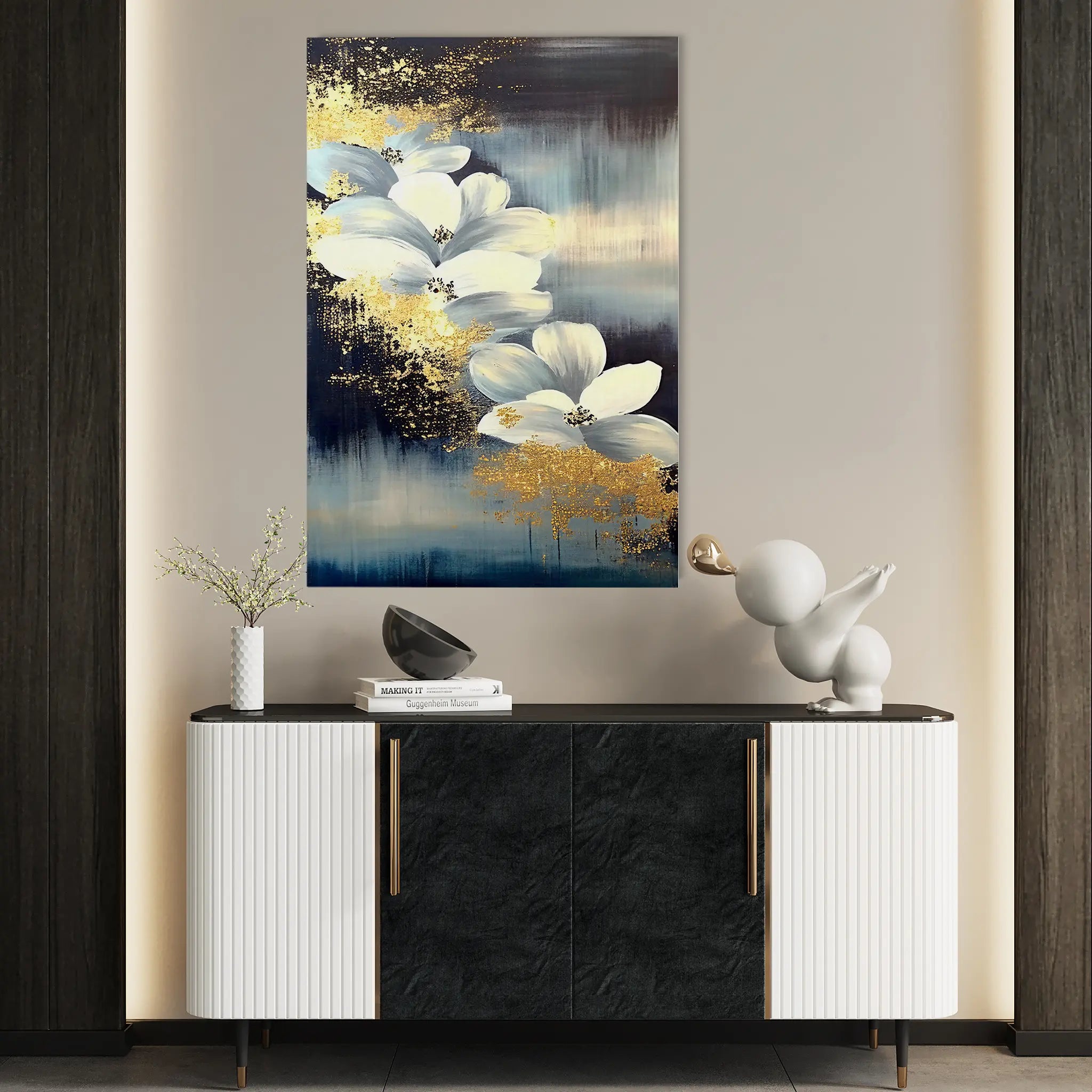 Floral Canvas Wall Art WAD152-F 90 x 60 cm / Stretched on hidden frame