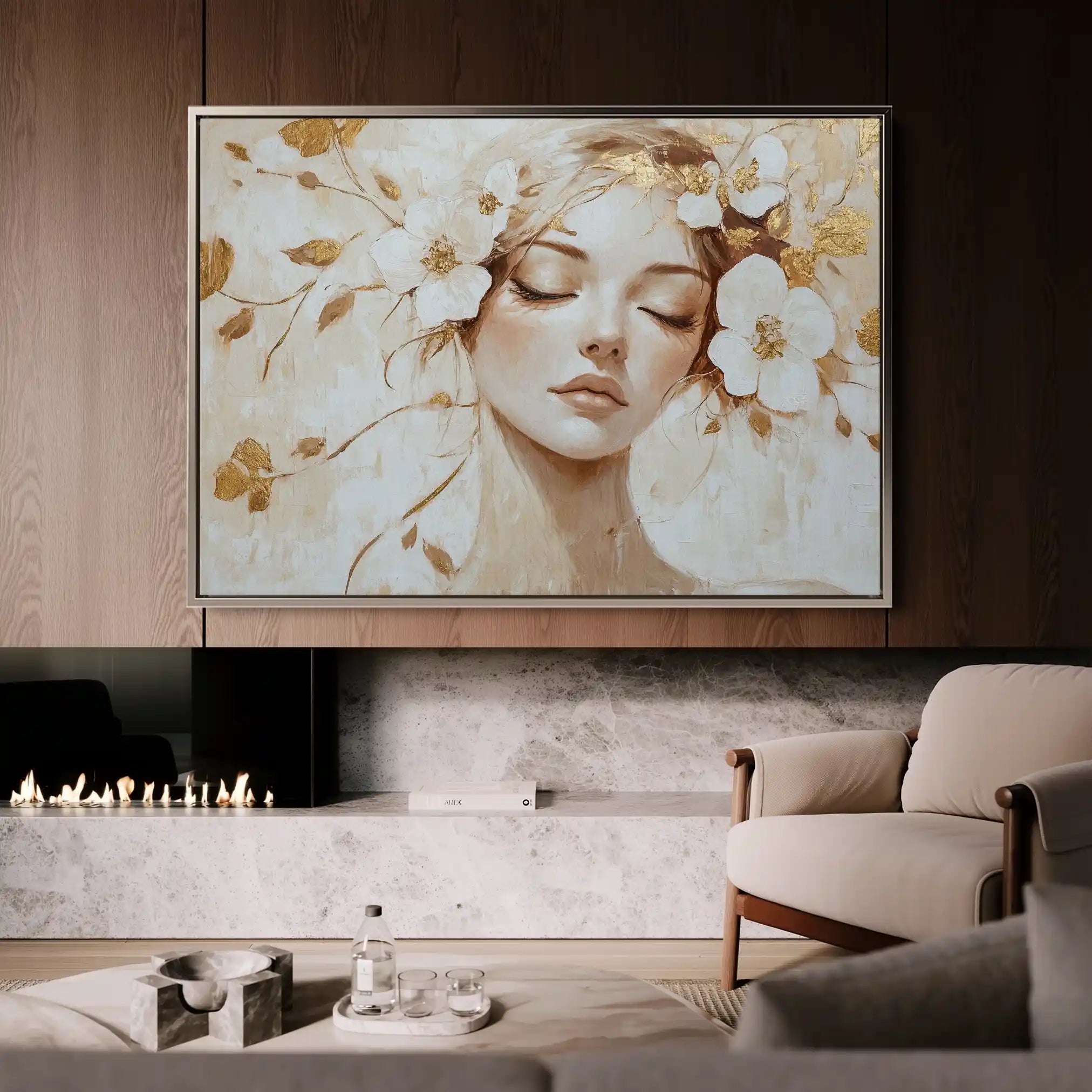 Portrait 152 Canvas Art 90 x 60 cm / Stretched on hidden frame