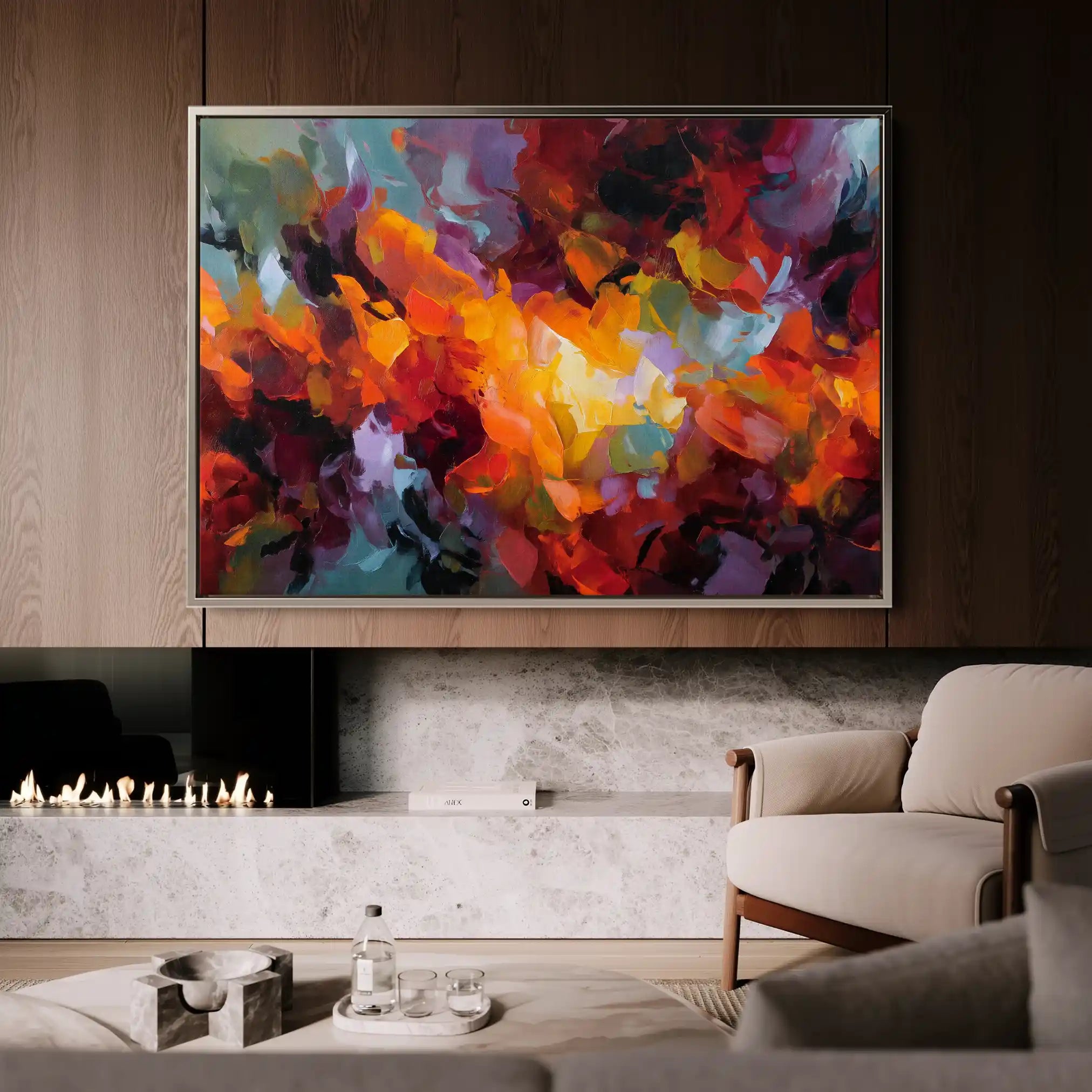 Abstract 1522 Canvas Art 60 x 40 cm / Stretched on hidden frame