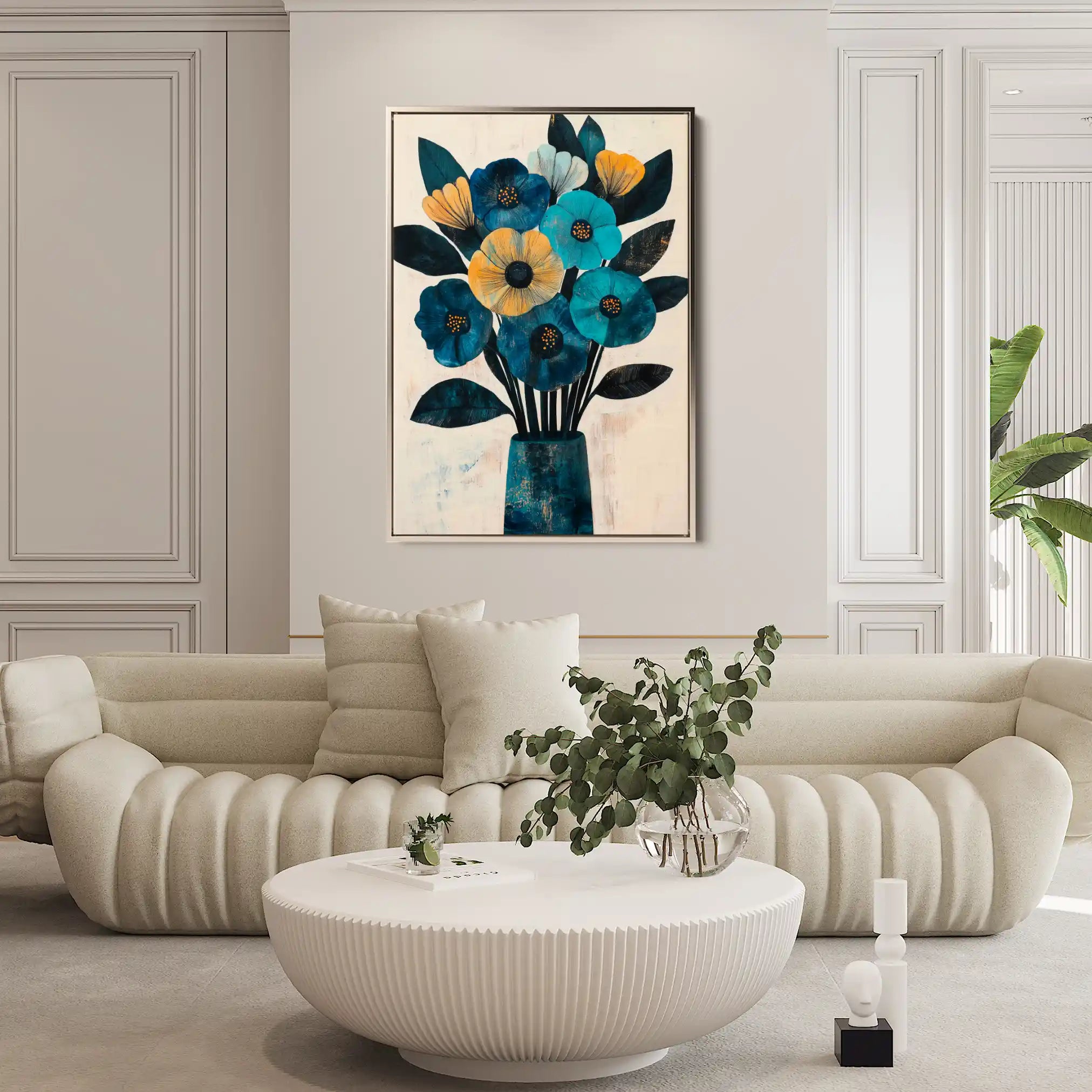 Floral Canvas Wall Art WAD1525-F 90 x 60 cm / Stretched on hidden frame