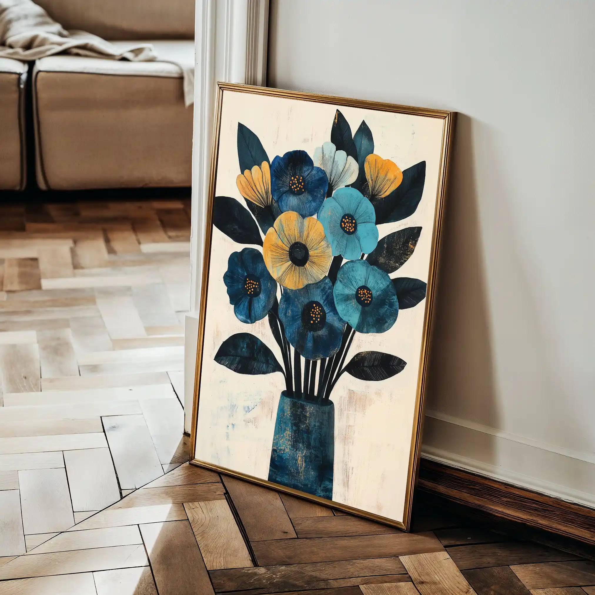 Floral Canvas Wall Art WAD1525-F 90 x 60 cm / Stretched on hidden frame