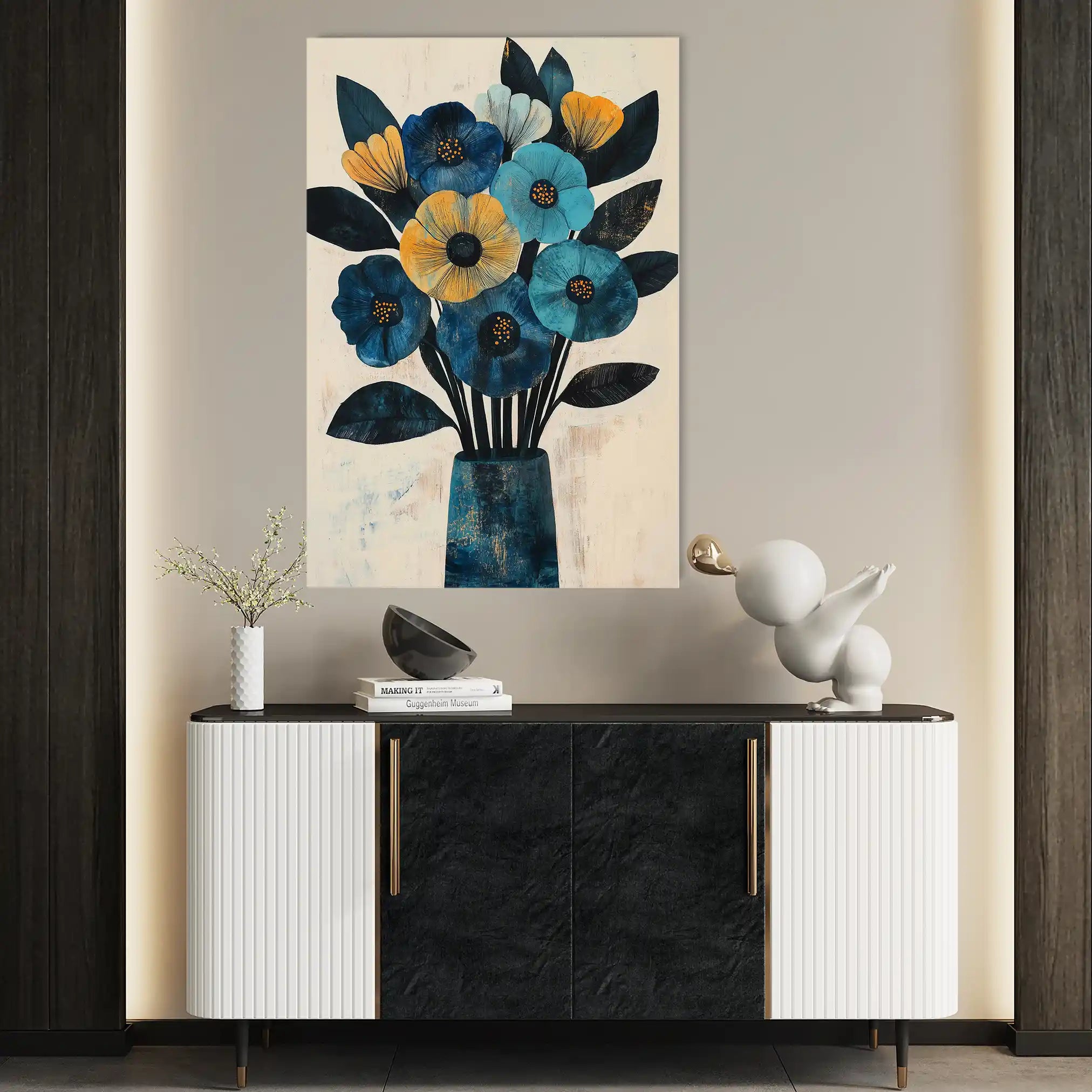 Floral Canvas Wall Art WAD1525-F 90 x 60 cm / Stretched on hidden frame