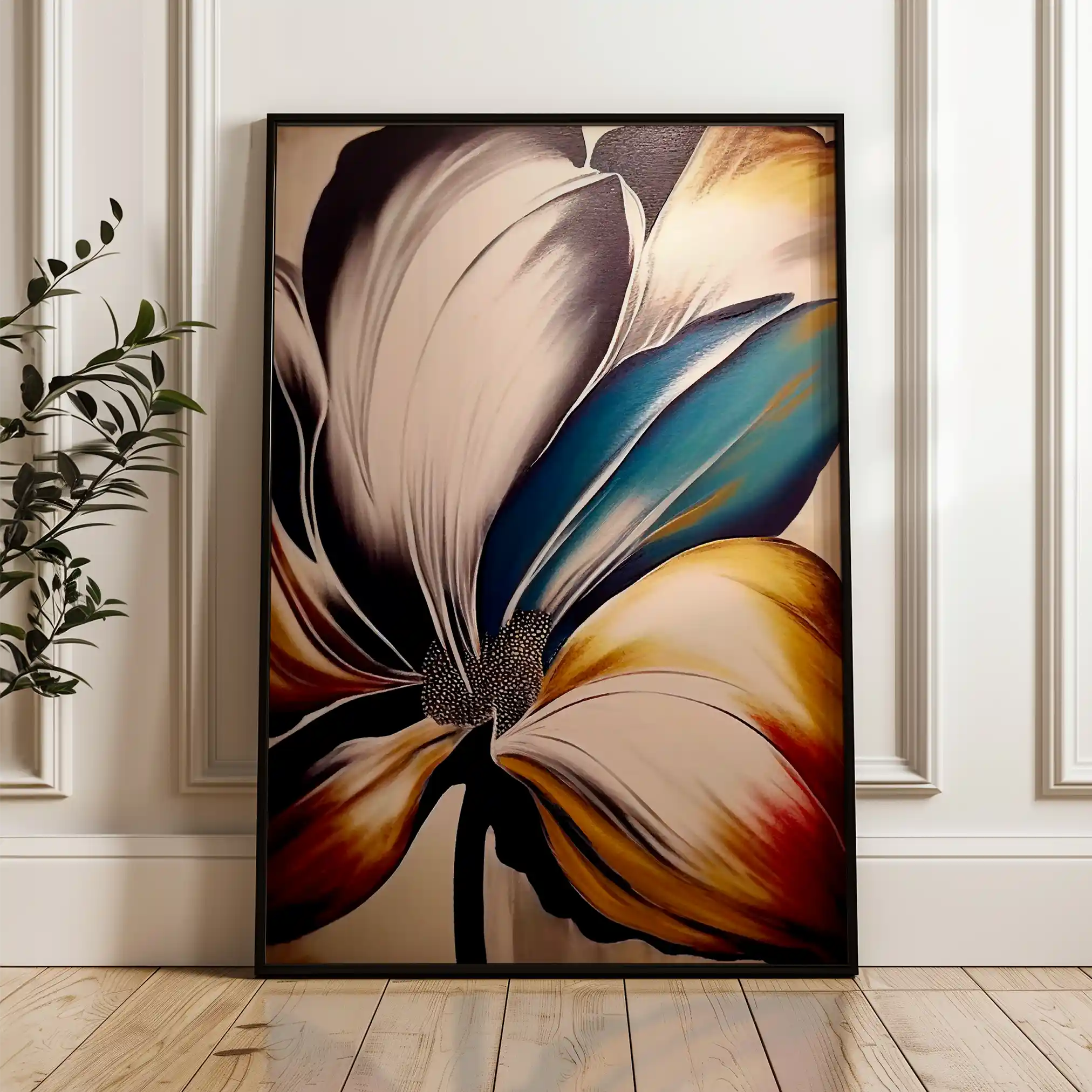 Floral Canvas Wall Art WAD153-F 90 x 60 cm / Stretched on hidden frame
