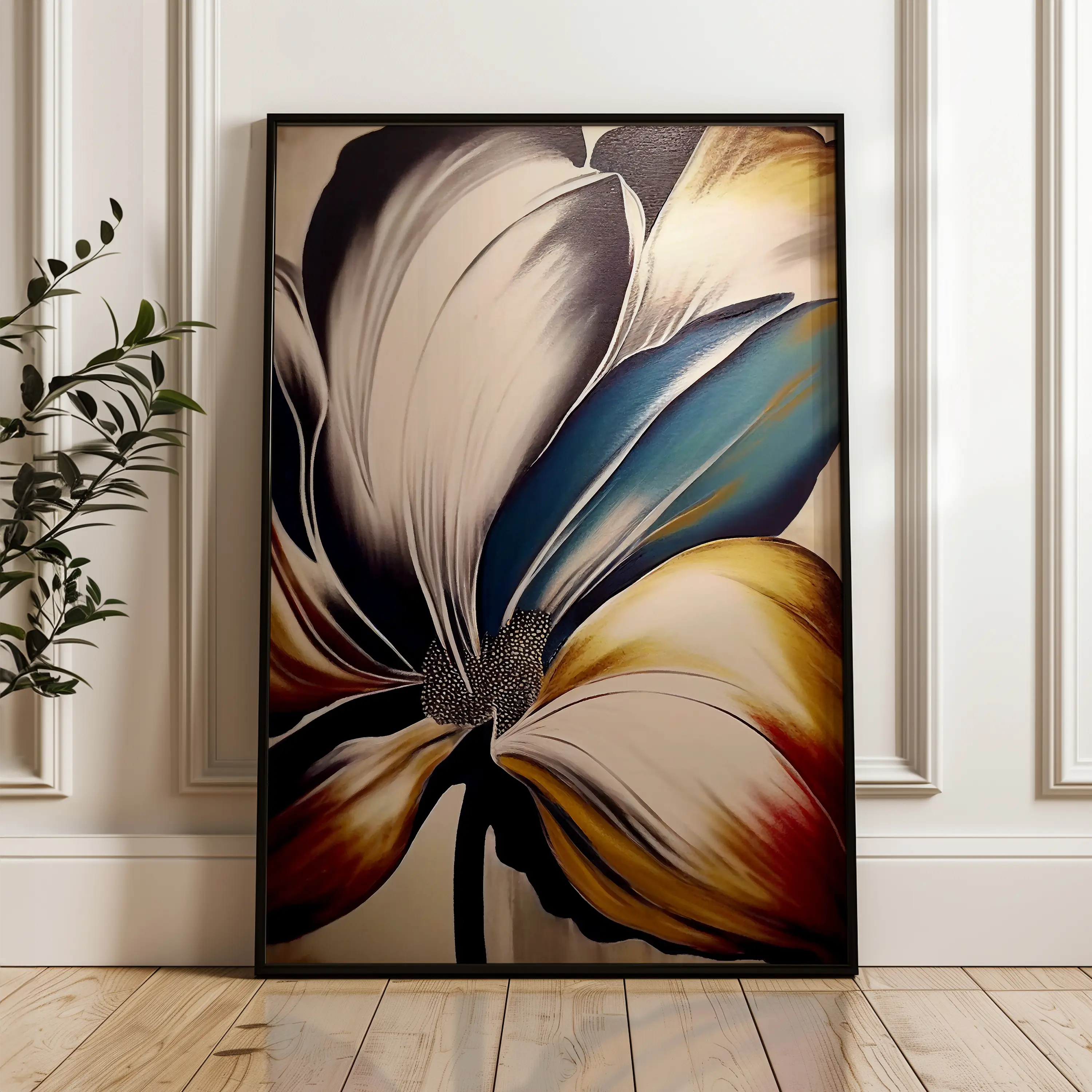 Floral Canvas Wall Art WAD153-F 90 x 60 cm / Stretched on hidden frame