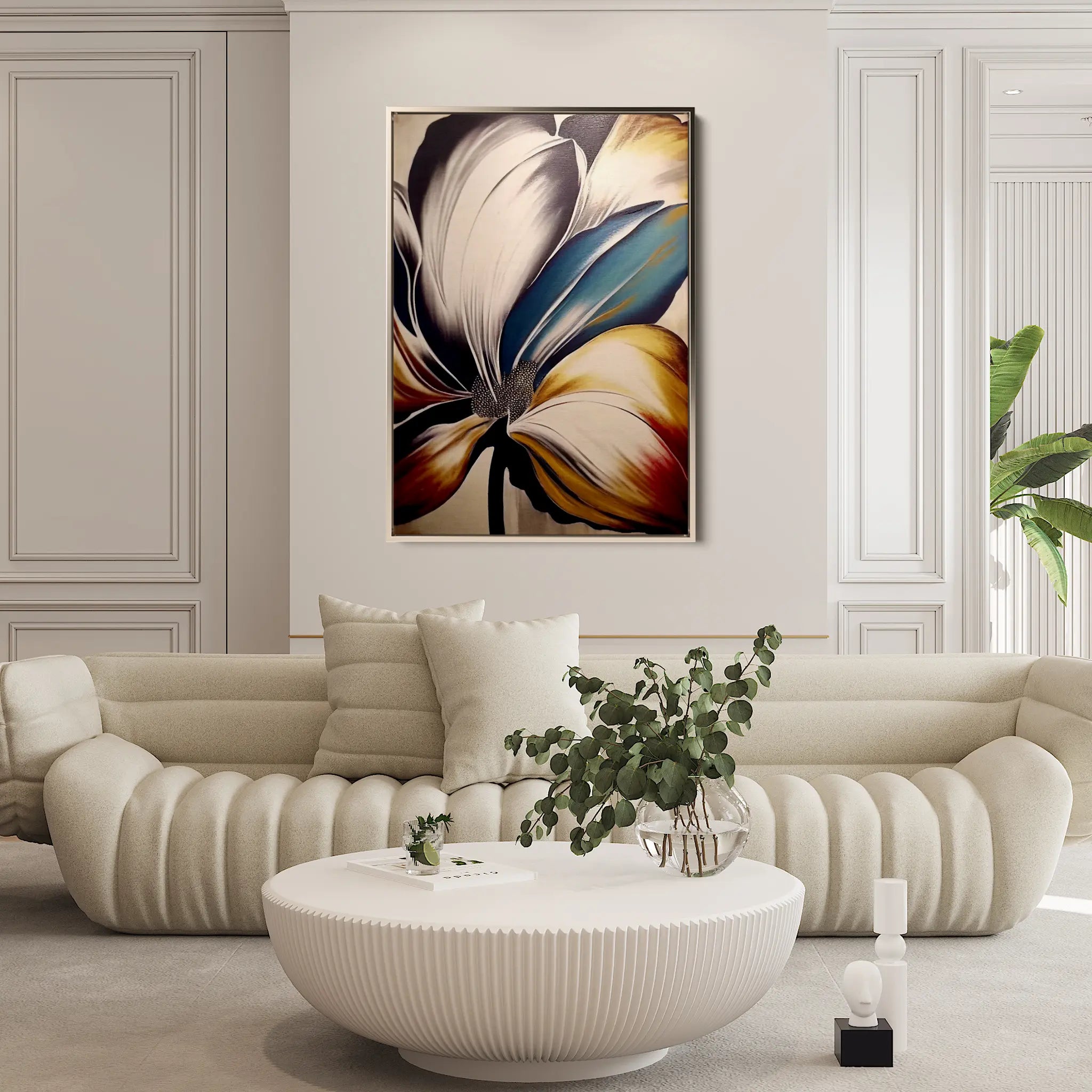 Floral Canvas Wall Art WAD153-F 90 x 60 cm / Stretched on hidden frame