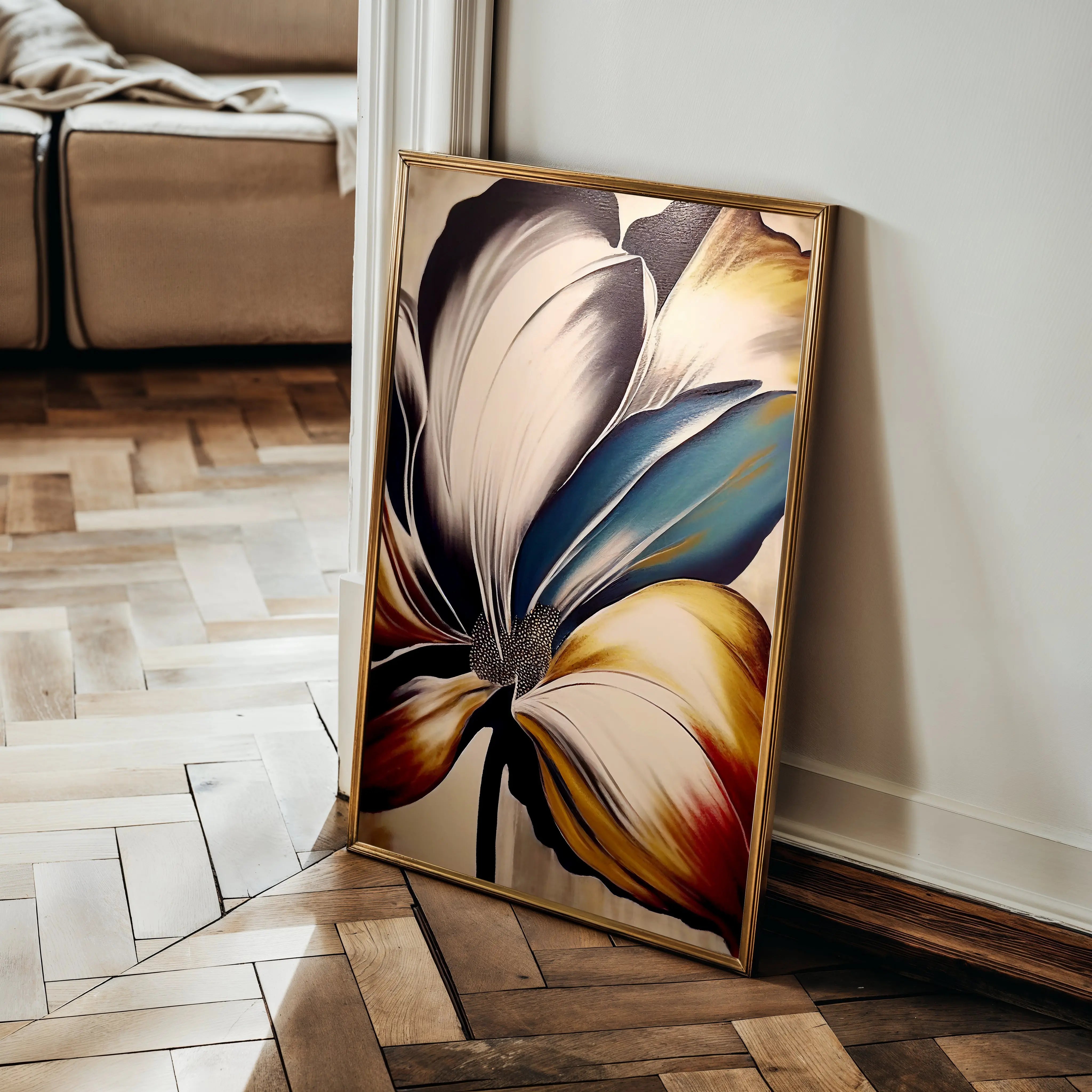 Floral Canvas Wall Art WAD153-F 90 x 60 cm / Stretched on hidden frame