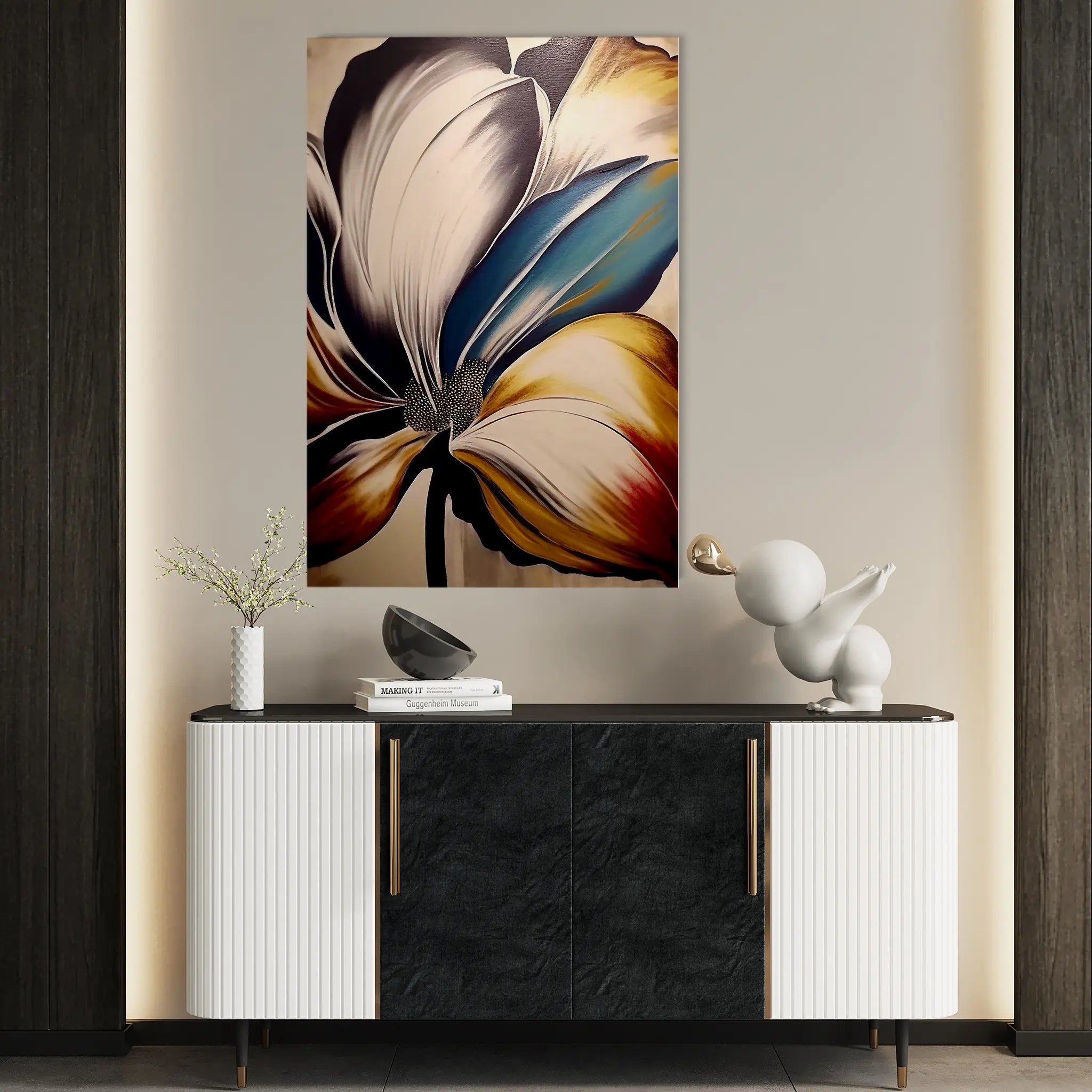 Floral Canvas Wall Art WAD153-F 90 x 60 cm / Stretched on hidden frame