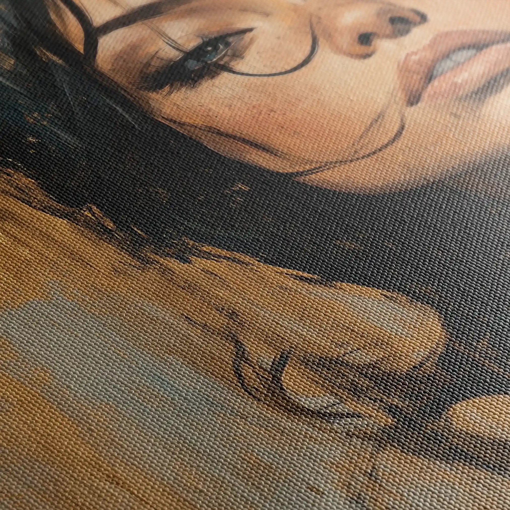 Portrait 153 Canvas Art 90 x 60 cm / Stretched on hidden frame
