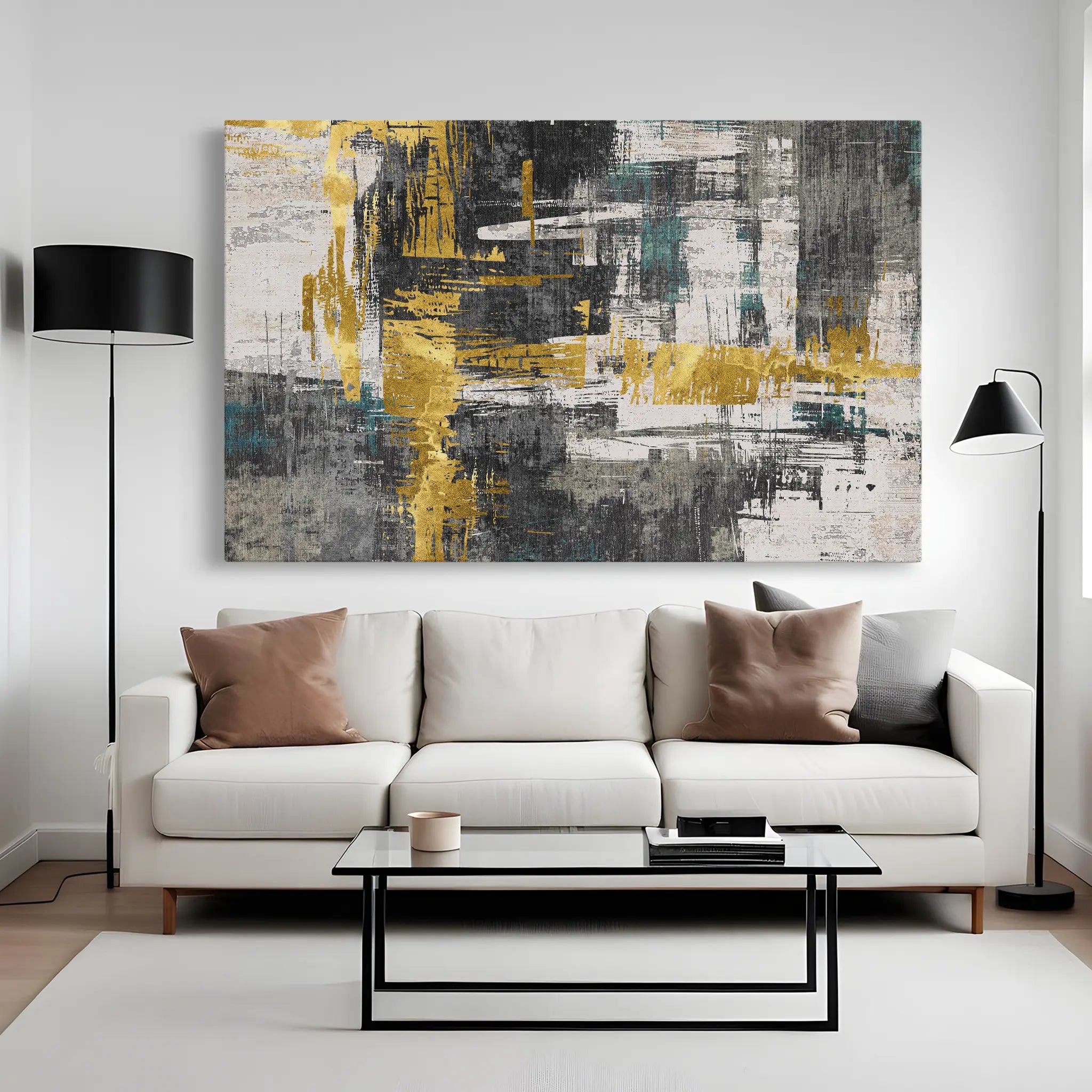 Abstract Canvas Wall Art WAD154-A 90 x 60 cm / Stretched on hidden frame