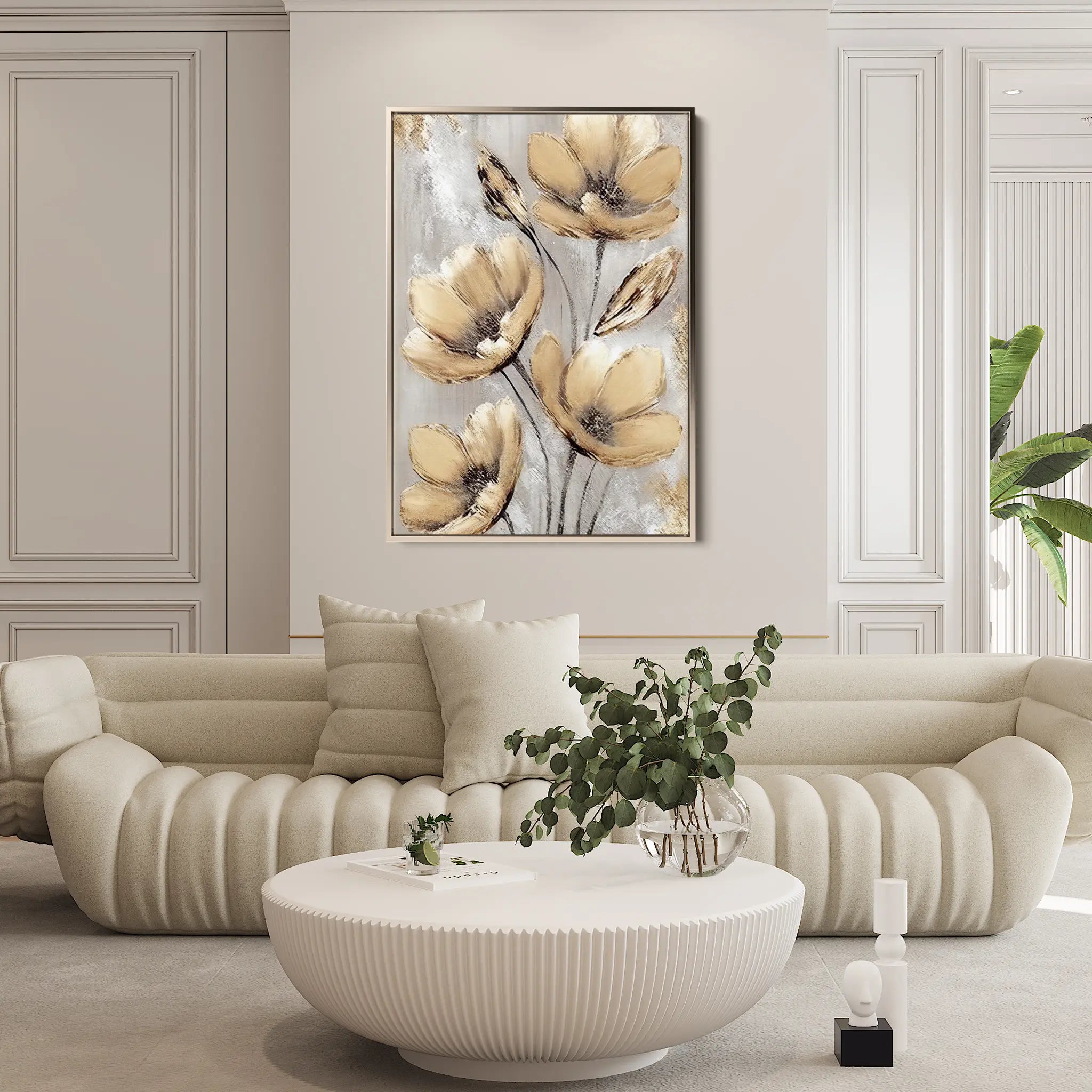 Floral Canvas Wall Art WAD154-F 90 x 60 cm / Stretched on hidden frame