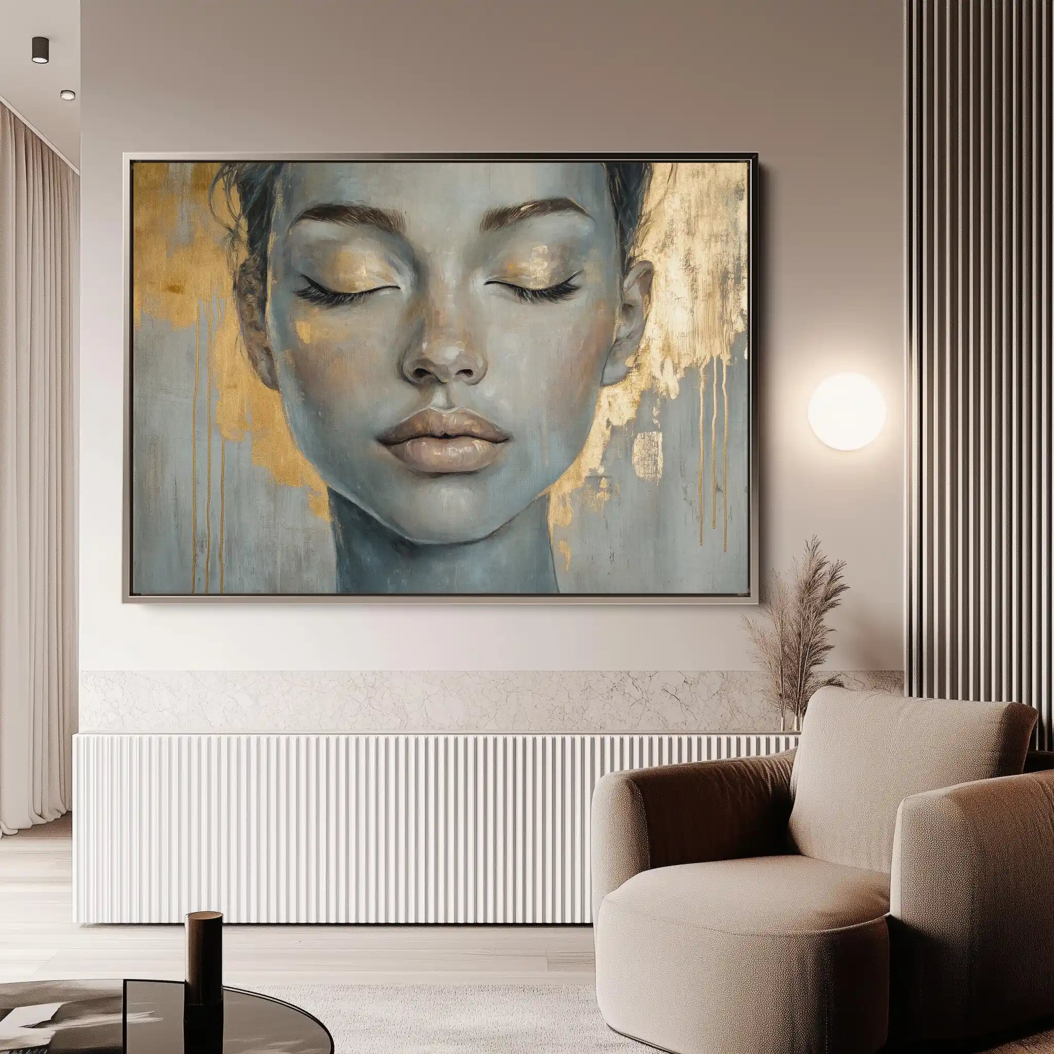 Portrait 154 Canvas Art 90 x 60 cm / Stretched on hidden frame
