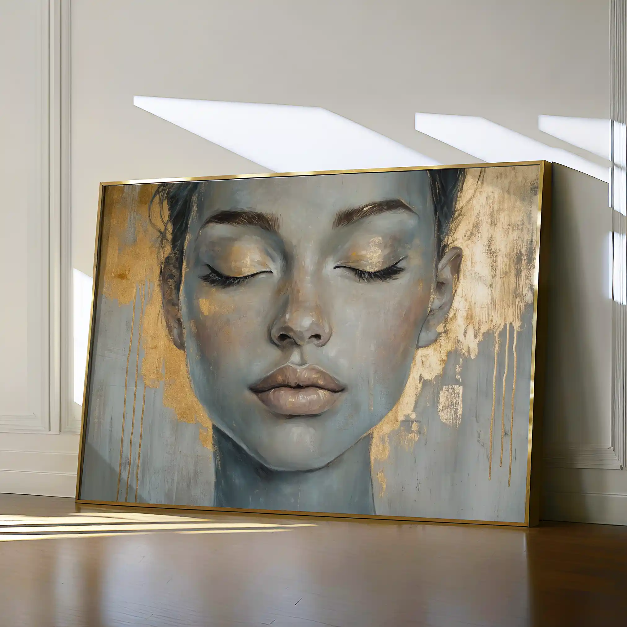 Portrait 154 Canvas Art 90 x 60 cm / Stretched on hidden frame