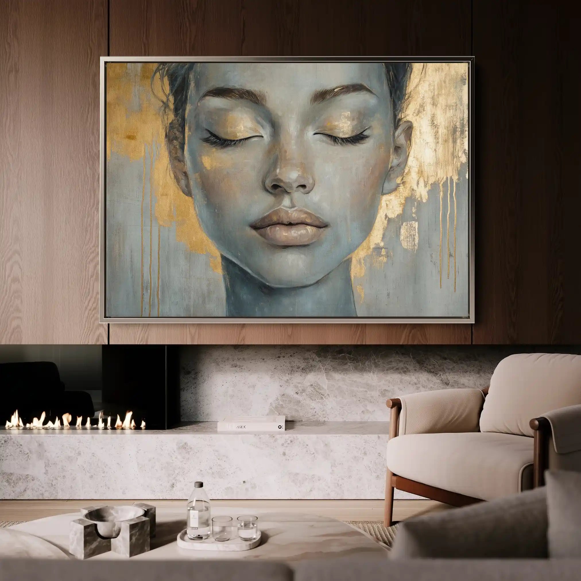 Portrait 154 Canvas Art 90 x 60 cm / Stretched on hidden frame