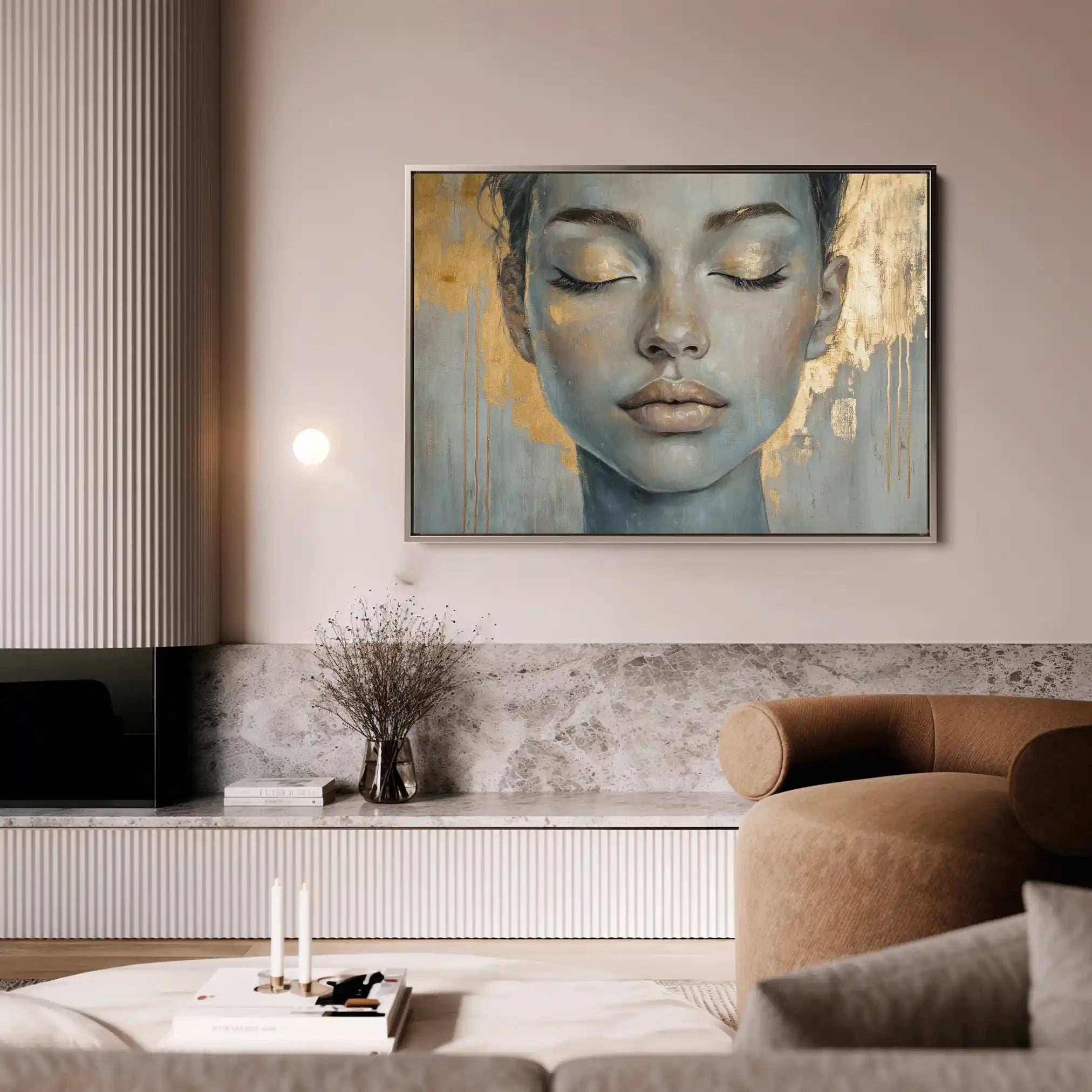 Portrait 154 Canvas Art 90 x 60 cm / Stretched on hidden frame