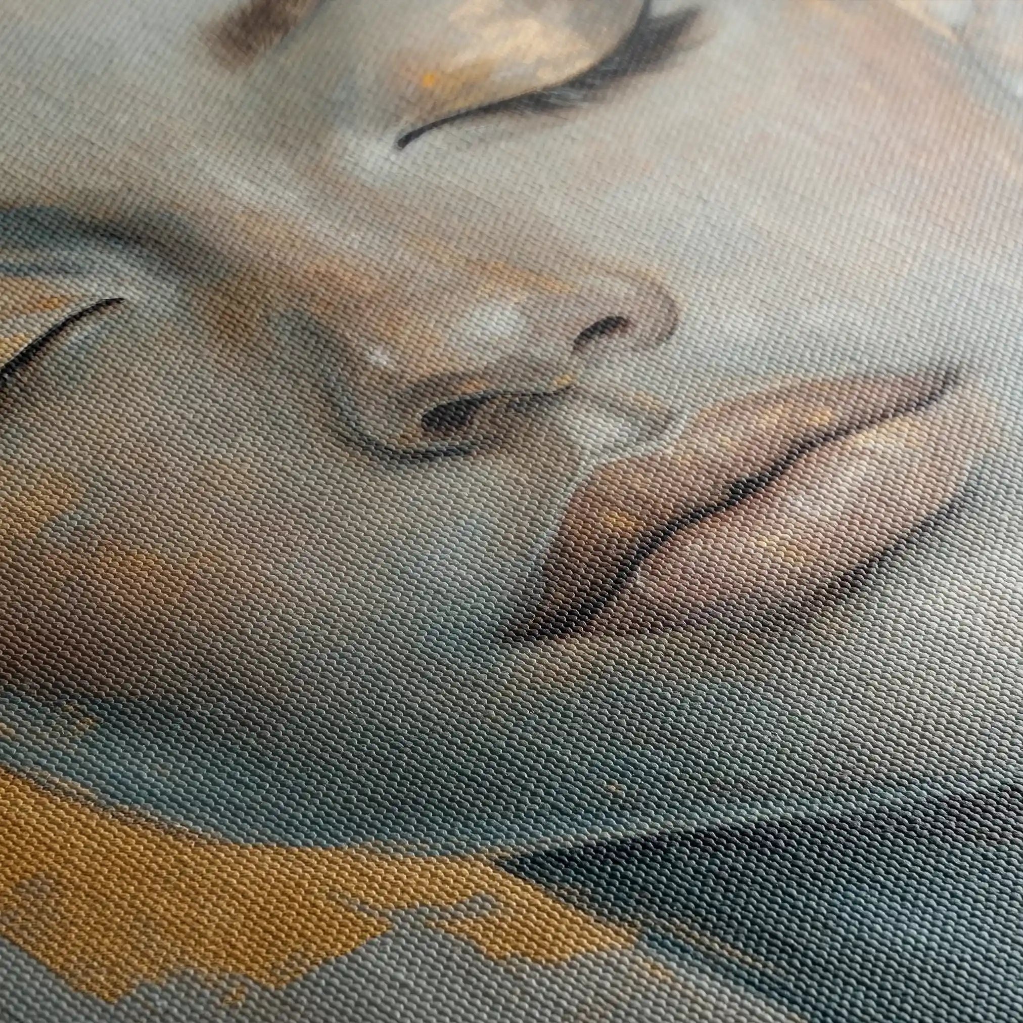 Portrait 154 Canvas Art 90 x 60 cm / Stretched on hidden frame