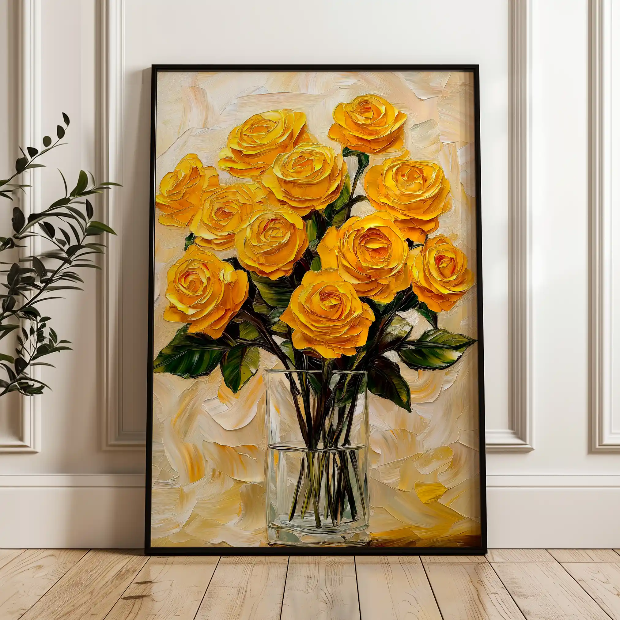 Floral Canvas Wall Art WAD1549-F 90 x 60 cm / Stretched on hidden frame