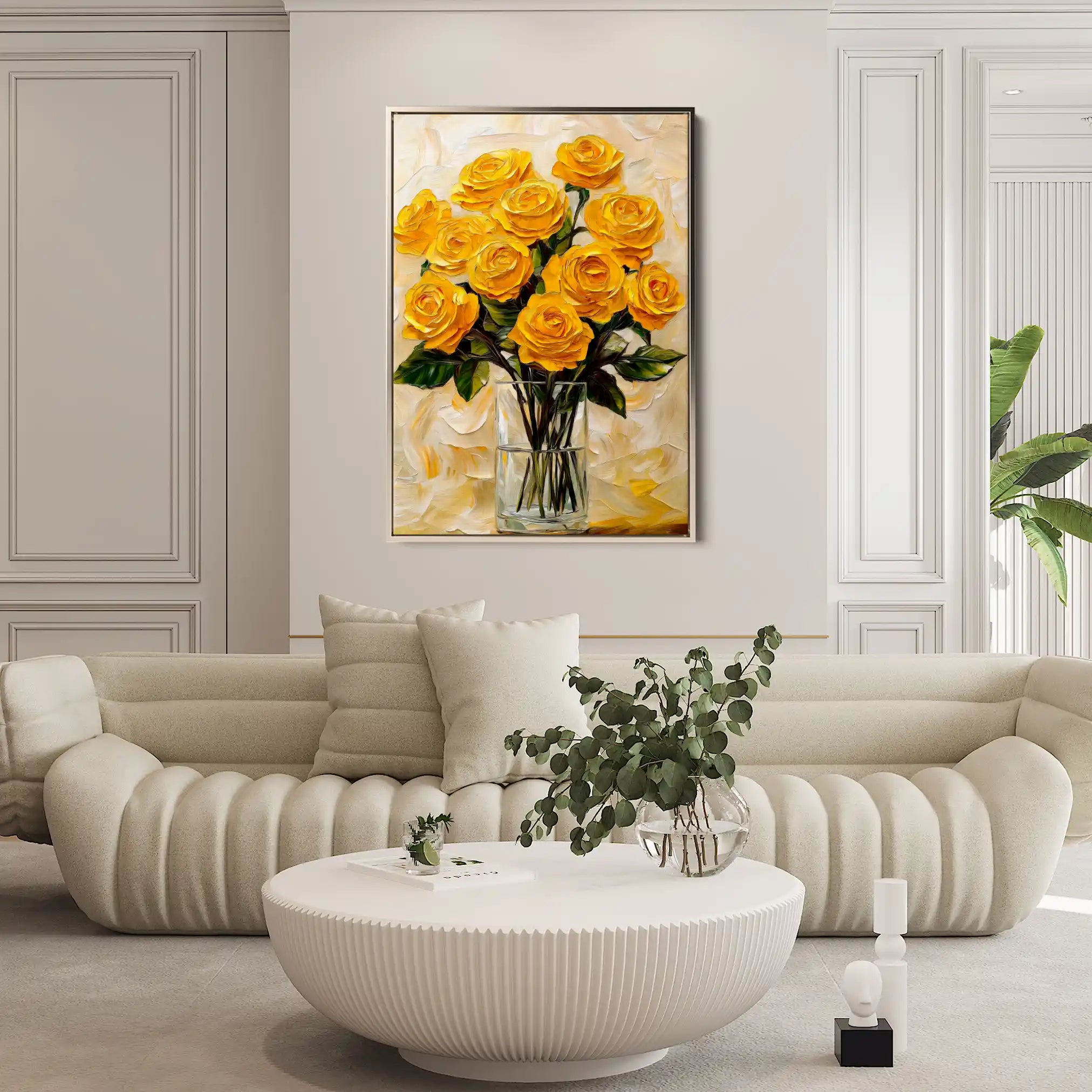 Floral Canvas Wall Art WAD1549-F 90 x 60 cm / Stretched on hidden frame
