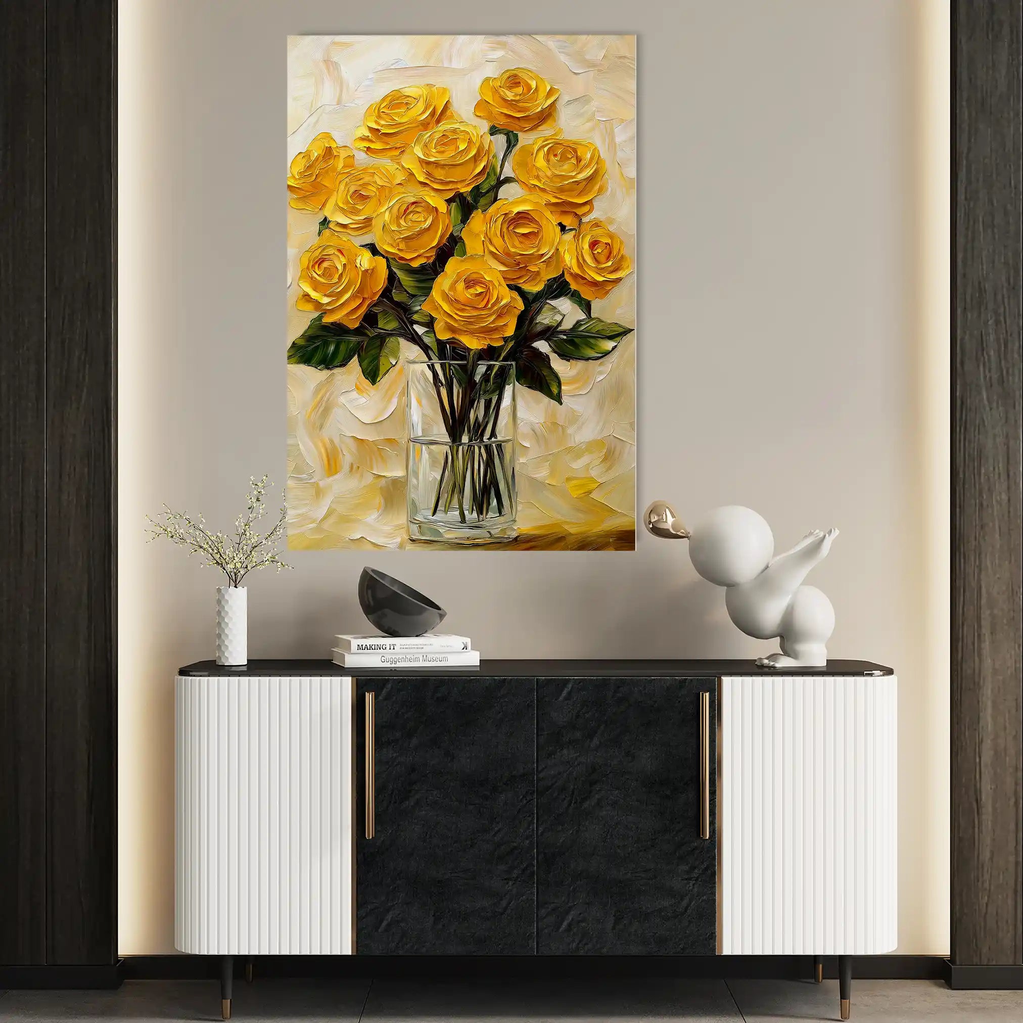 Floral Canvas Wall Art WAD1549-F 90 x 60 cm / Stretched on hidden frame