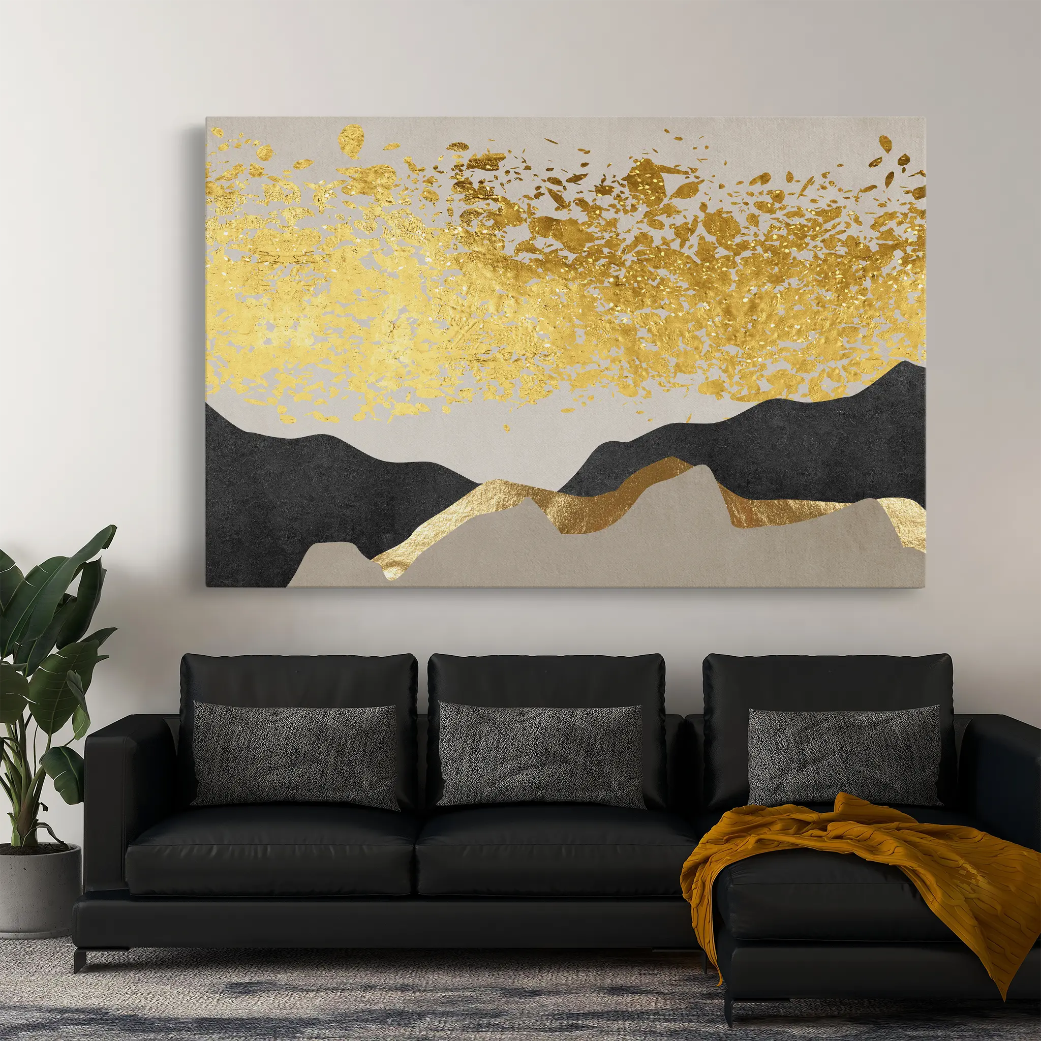 Abstract Canvas Wall Art WAD155-A 90 x 60 cm / Stretched on hidden frame