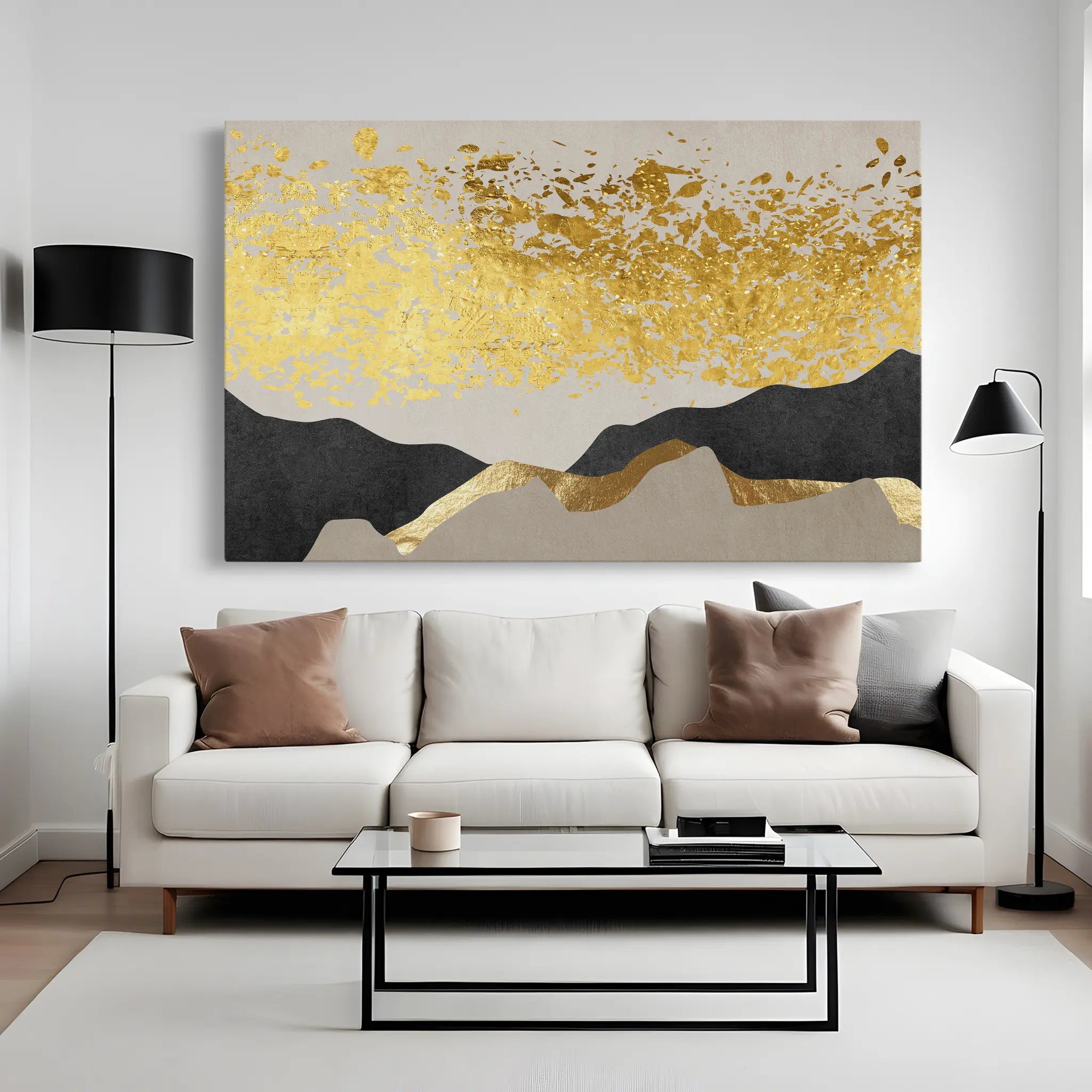 Abstract Canvas Wall Art WAD155-A 90 x 60 cm / Stretched on hidden frame