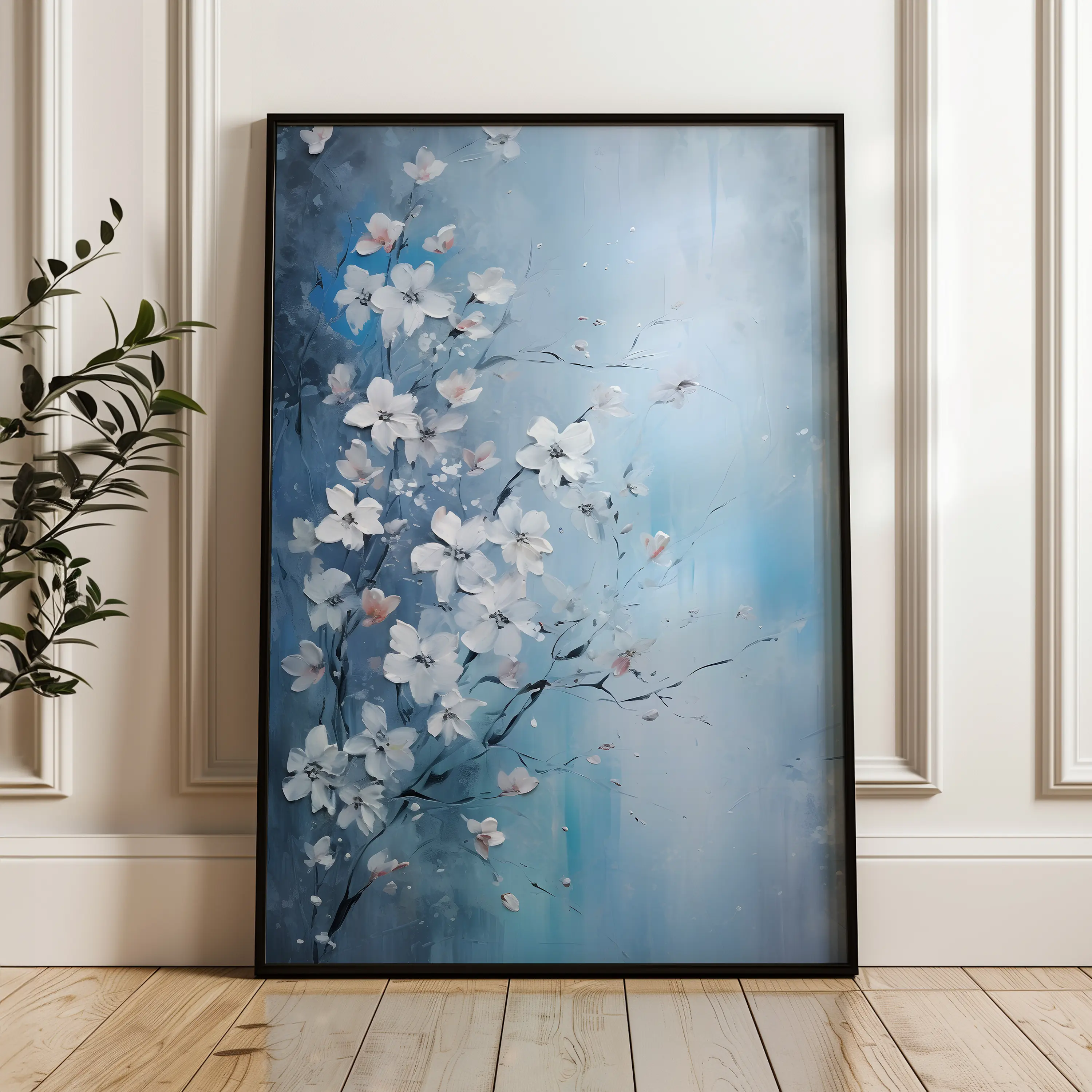 Floral Canvas Wall Art WAD155-F 90 x 60 cm / Stretched on hidden frame