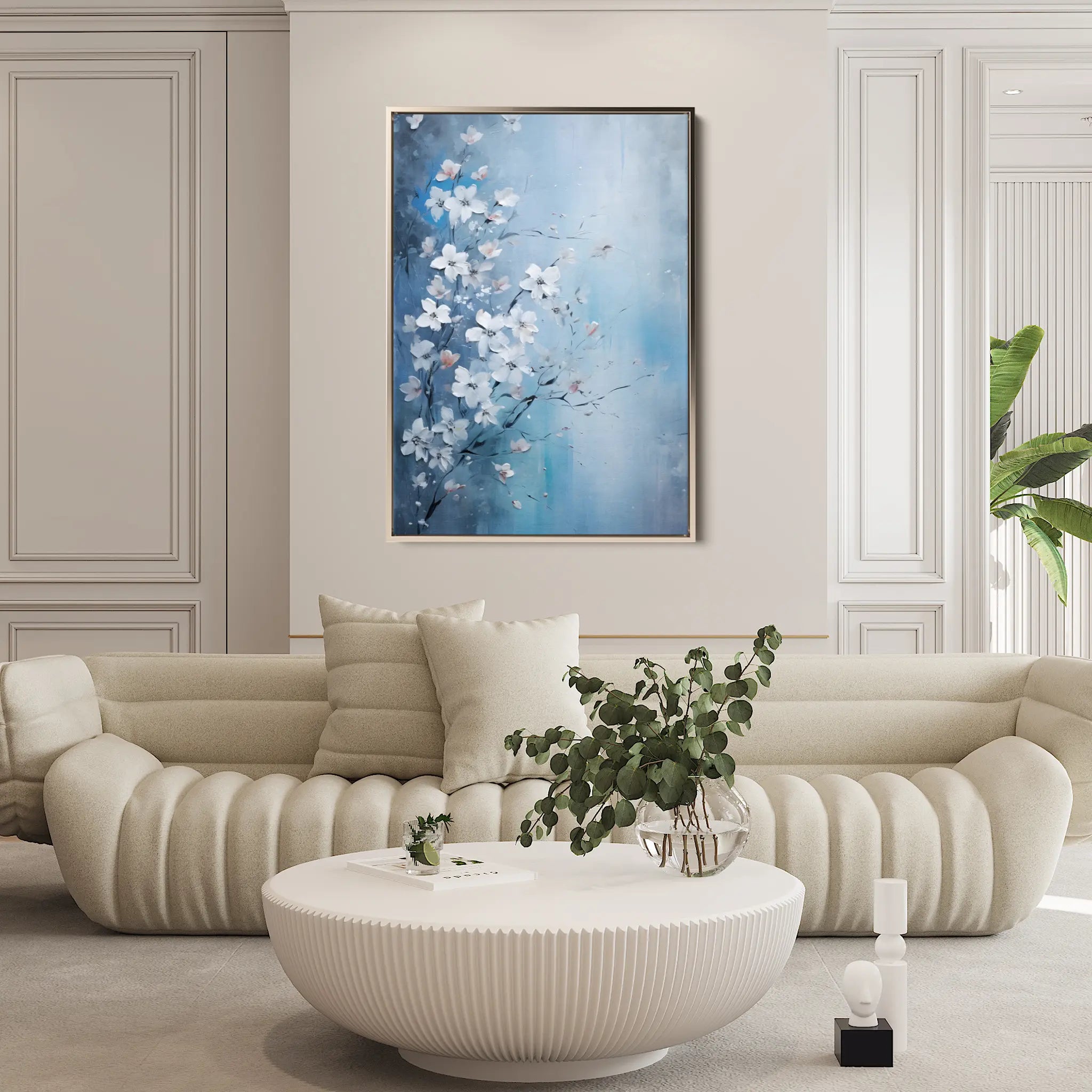 Floral Canvas Wall Art WAD155-F 90 x 60 cm / Stretched on hidden frame