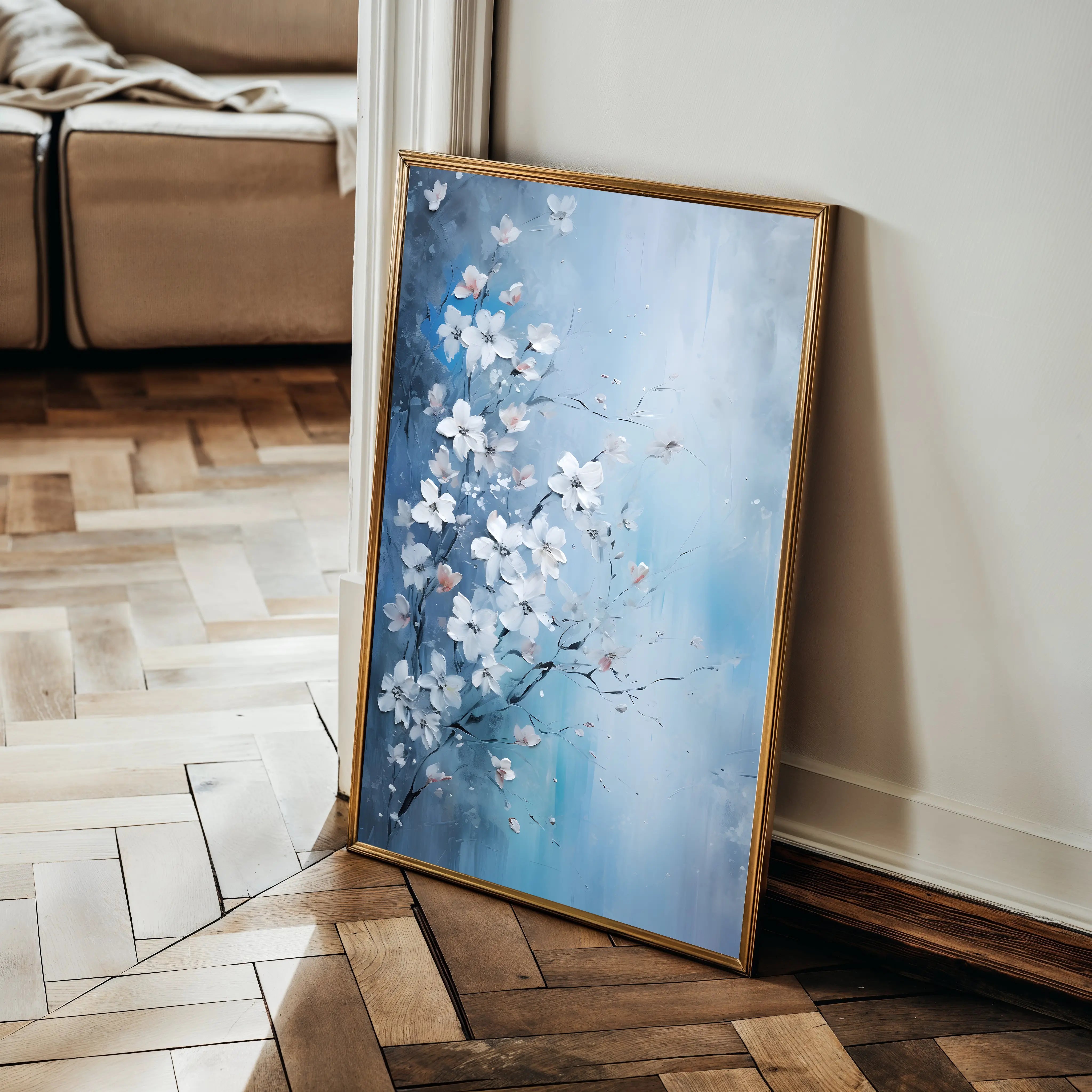 Floral Canvas Wall Art WAD155-F 90 x 60 cm / Stretched on hidden frame