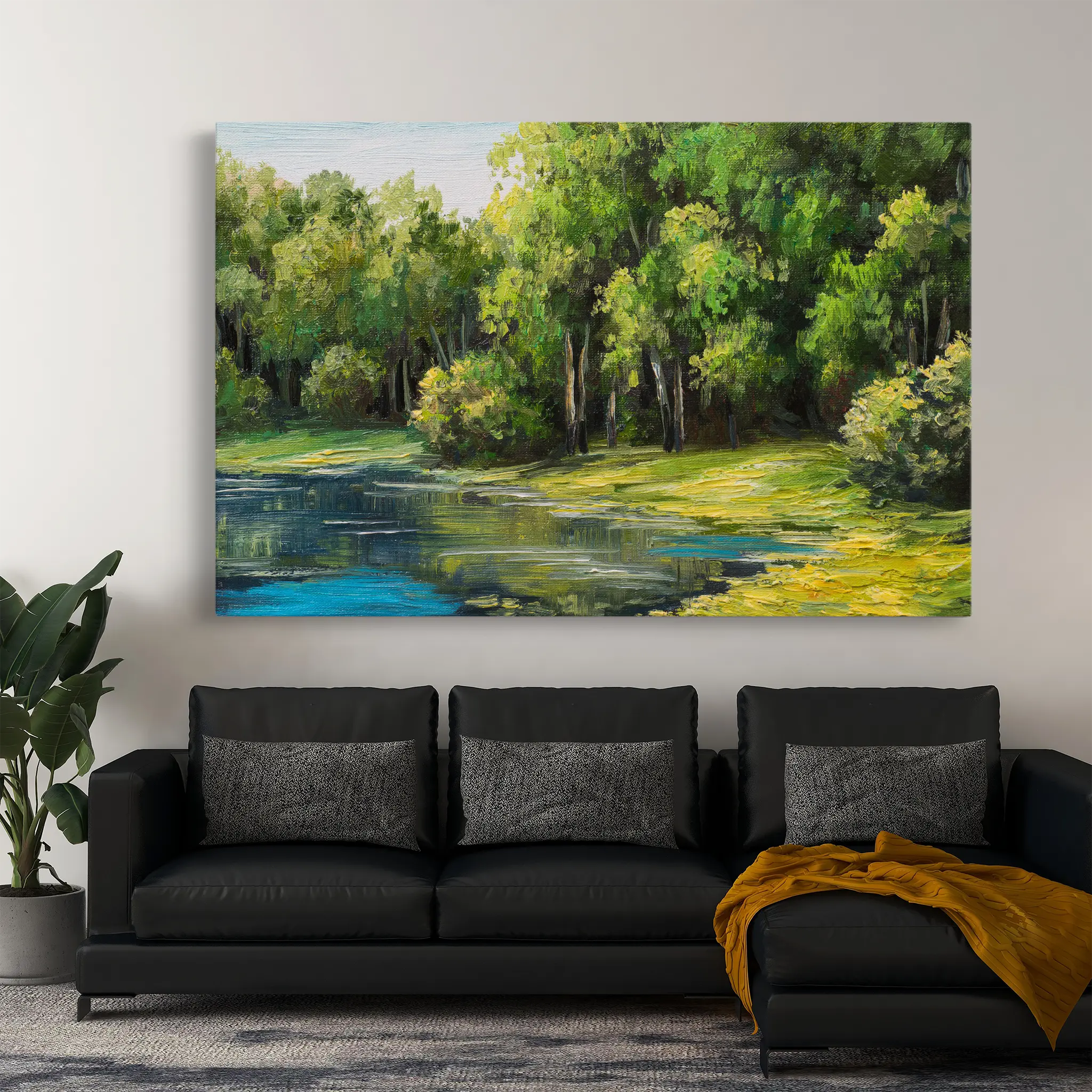 Landscape Canvas Wall Art WAD155-L 90 x 60 cm / Stretched on hidden frame