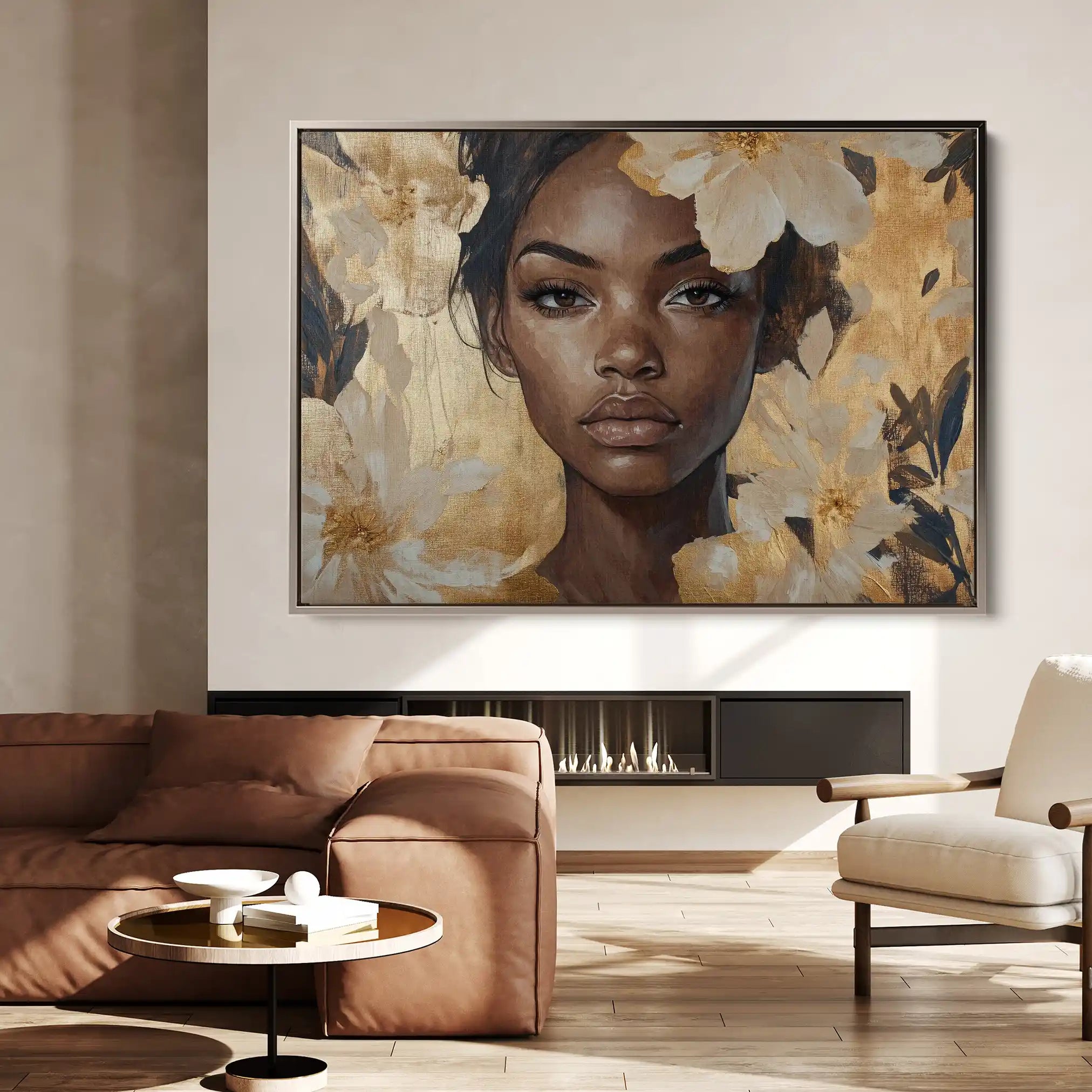 Portrait 155 Canvas Art 90 x 60 cm / Stretched on hidden frame