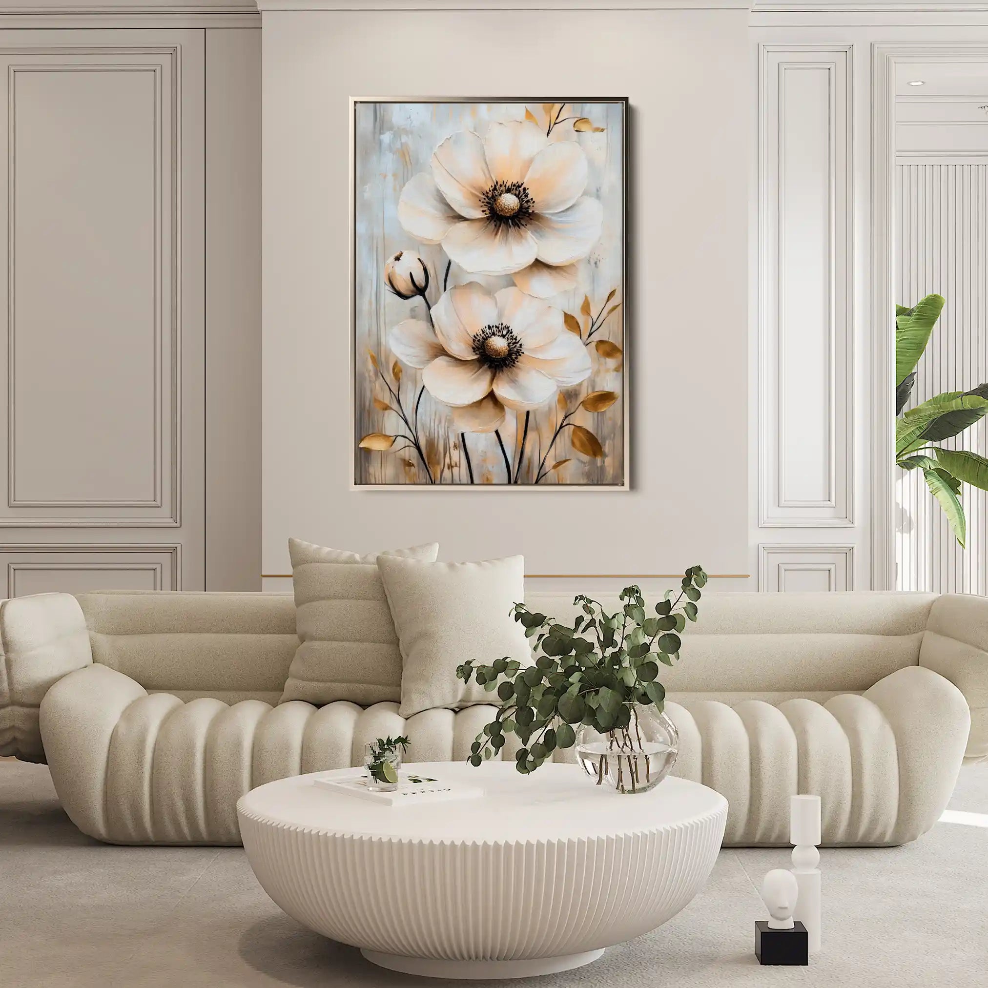 Floral Canvas Wall Art WAD1554-F 90 x 60 cm / Stretched on hidden frame