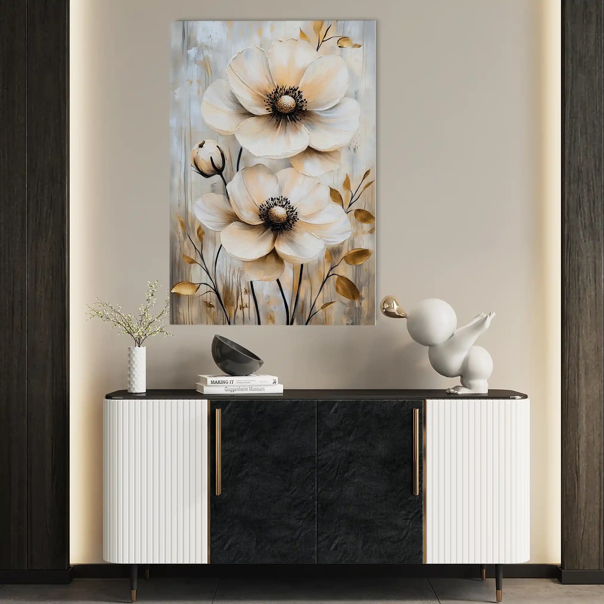 Floral Canvas Wall Art WAD1554-F 90 x 60 cm / Stretched on hidden frame