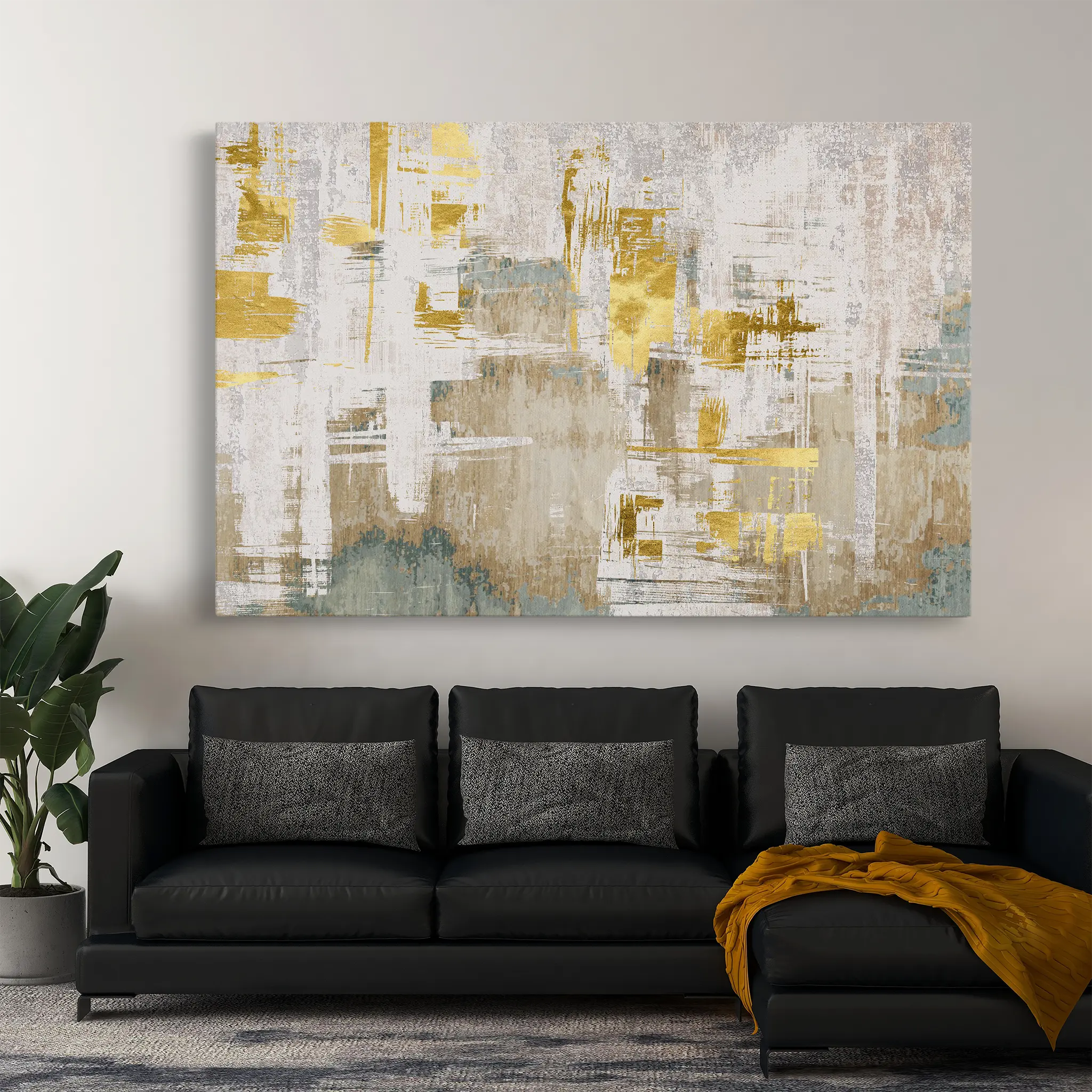 Abstract Canvas Wall Art WAD156-A 90 x 60 cm / Stretched on hidden frame