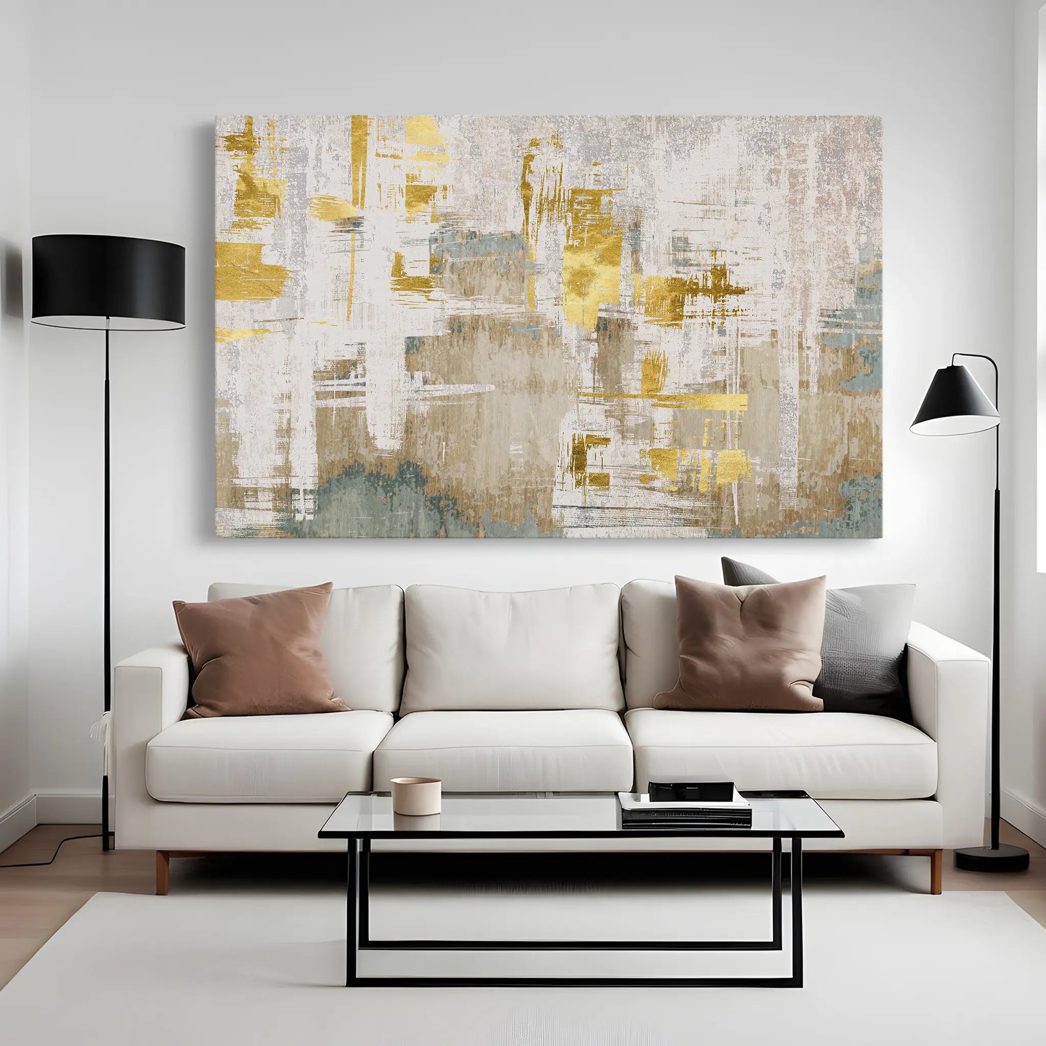 Abstract Canvas Wall Art WAD156-A 90 x 60 cm / Stretched on hidden frame