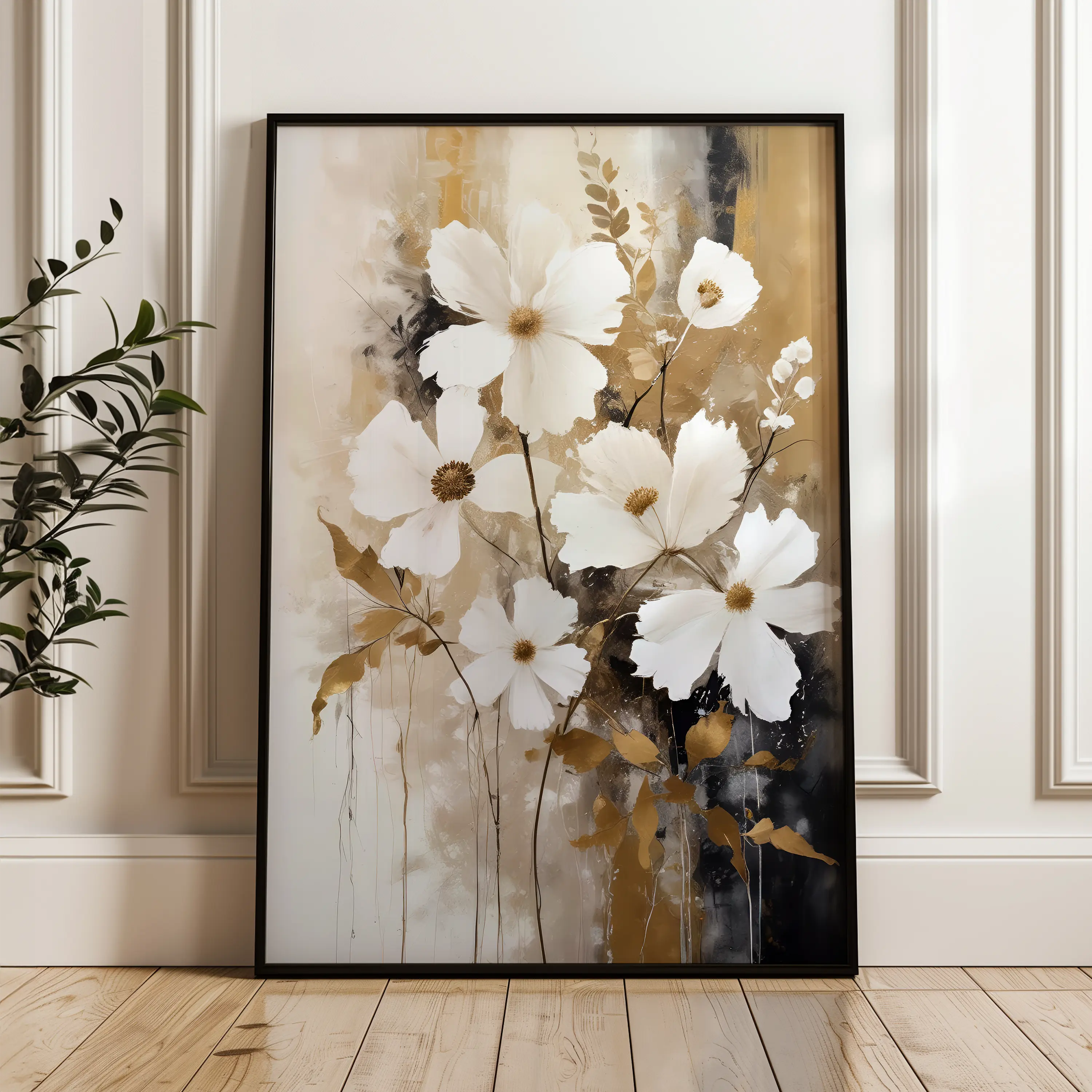 Floral Canvas Wall Art WAD156-F 90 x 60 cm / Stretched on hidden frame