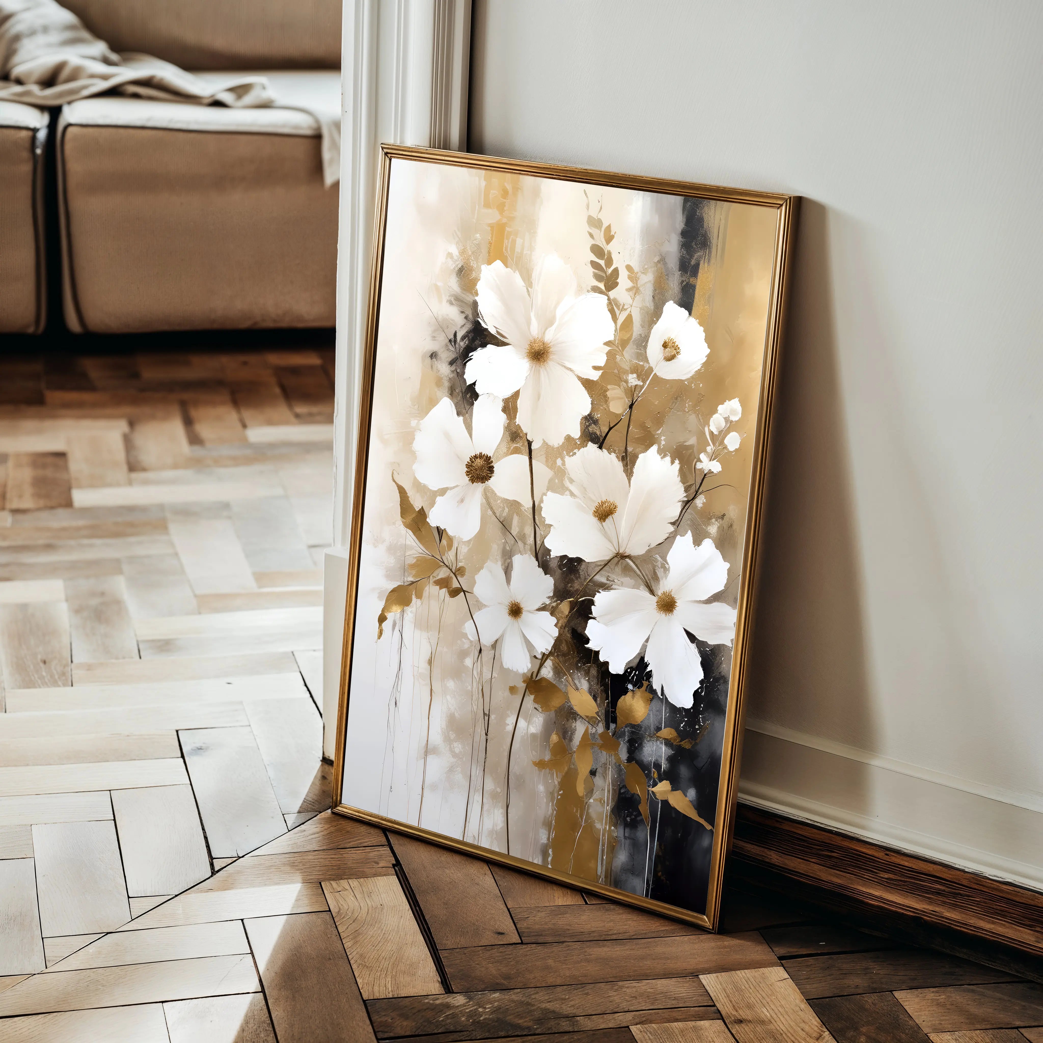 Floral Canvas Wall Art WAD156-F 90 x 60 cm / Stretched on hidden frame