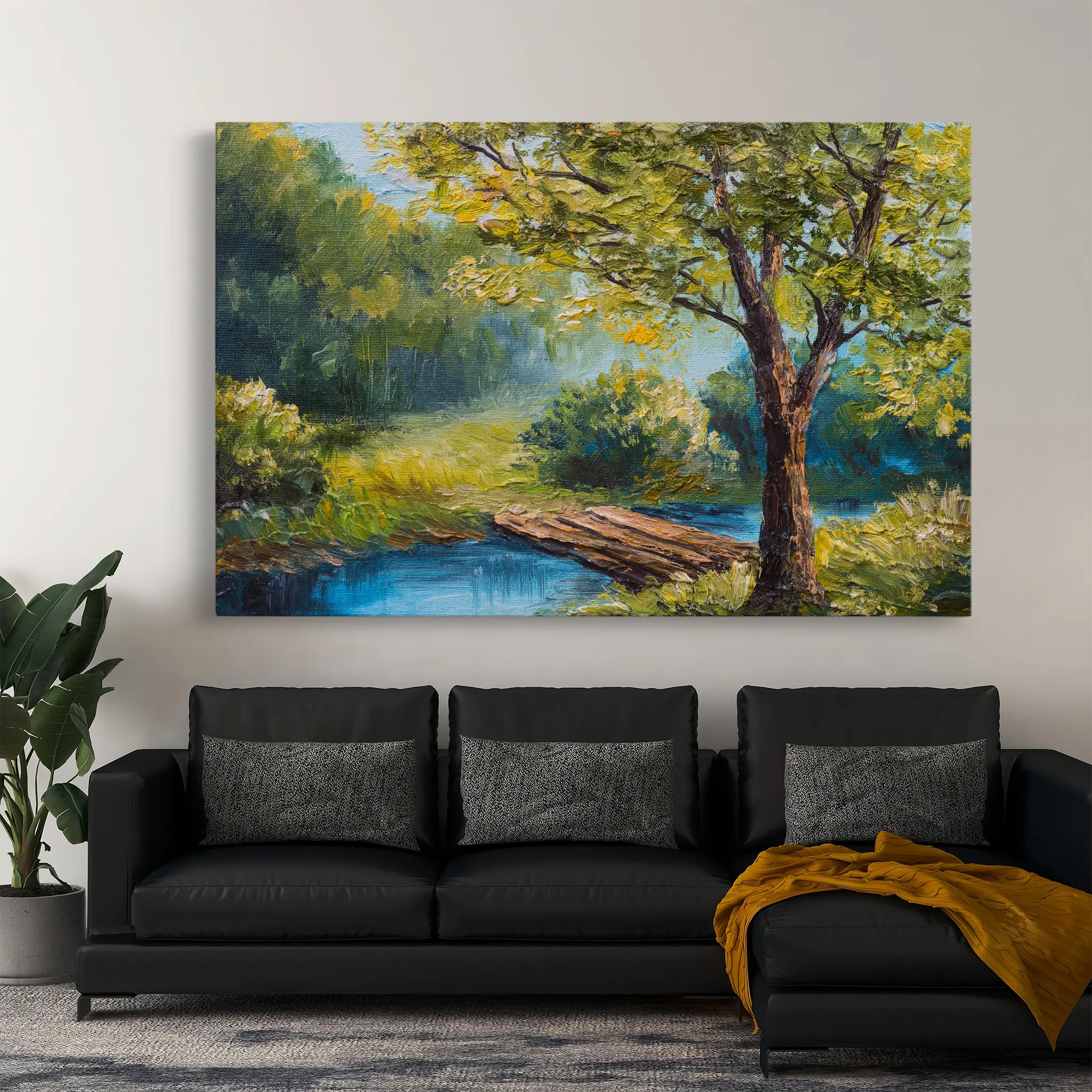 Landscape Canvas Wall Art WAD156-L 90 x 60 cm / Stretched on hidden frame