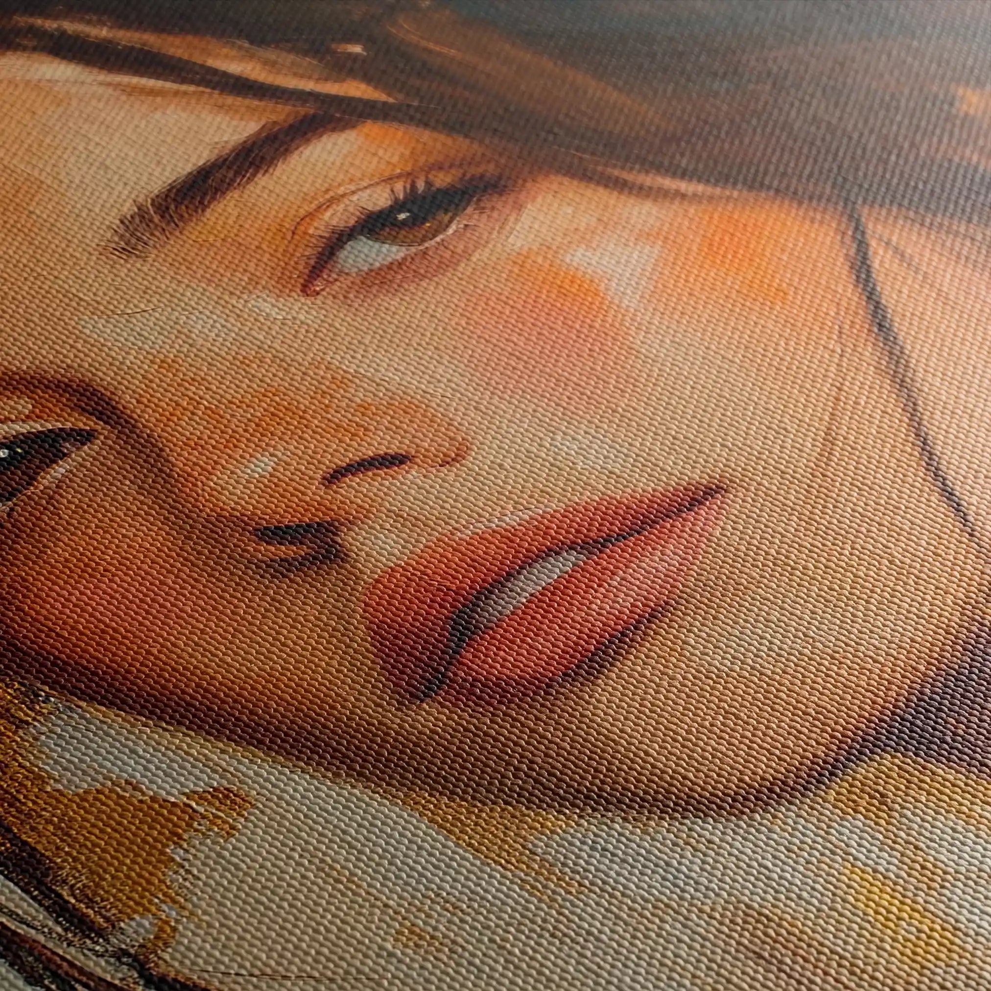 Portrait 156 Canvas Art 90 x 60 cm / Stretched on hidden frame