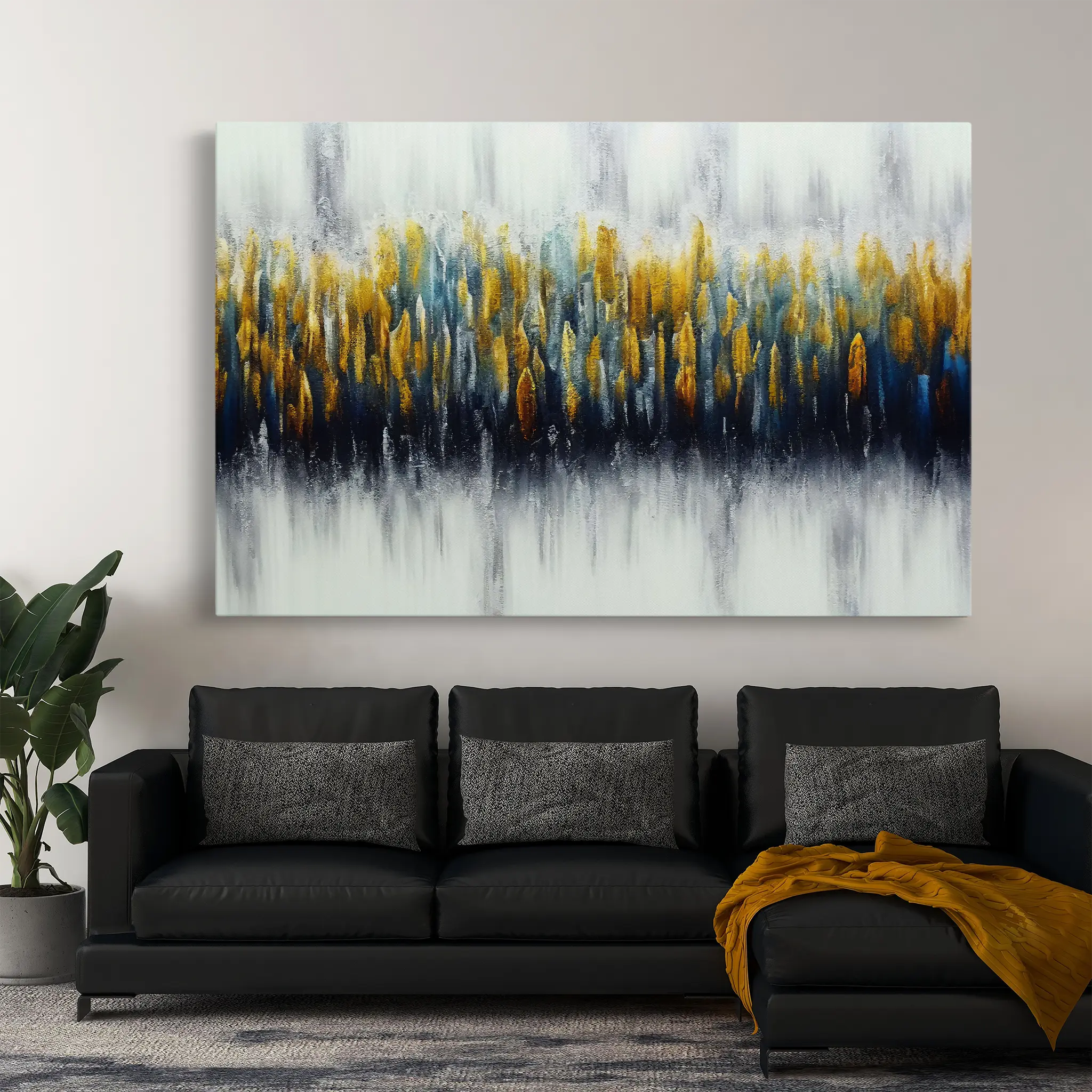 Abstract Canvas Wall Art WAD157-A 90 x 60 cm / Stretched on hidden frame