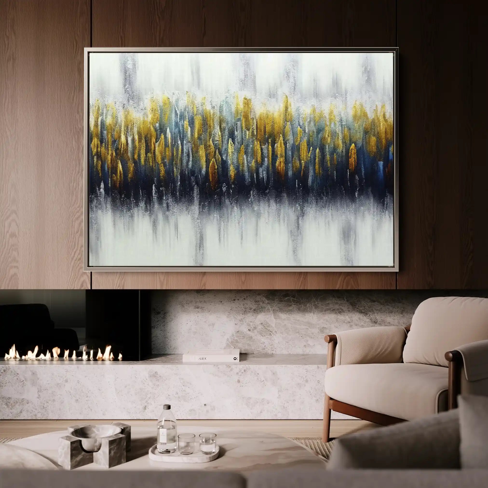 Abstract Canvas Wall Art WAD157-A 90 x 60 cm / Stretched on hidden frame