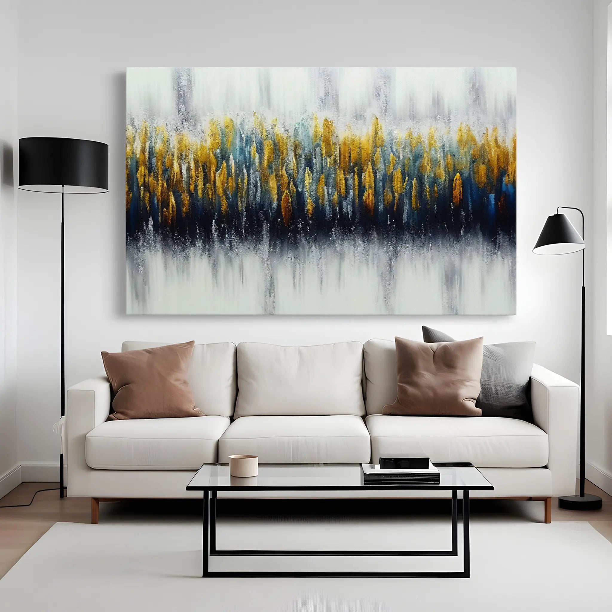 Abstract Canvas Wall Art WAD157-A 90 x 60 cm / Stretched on hidden frame