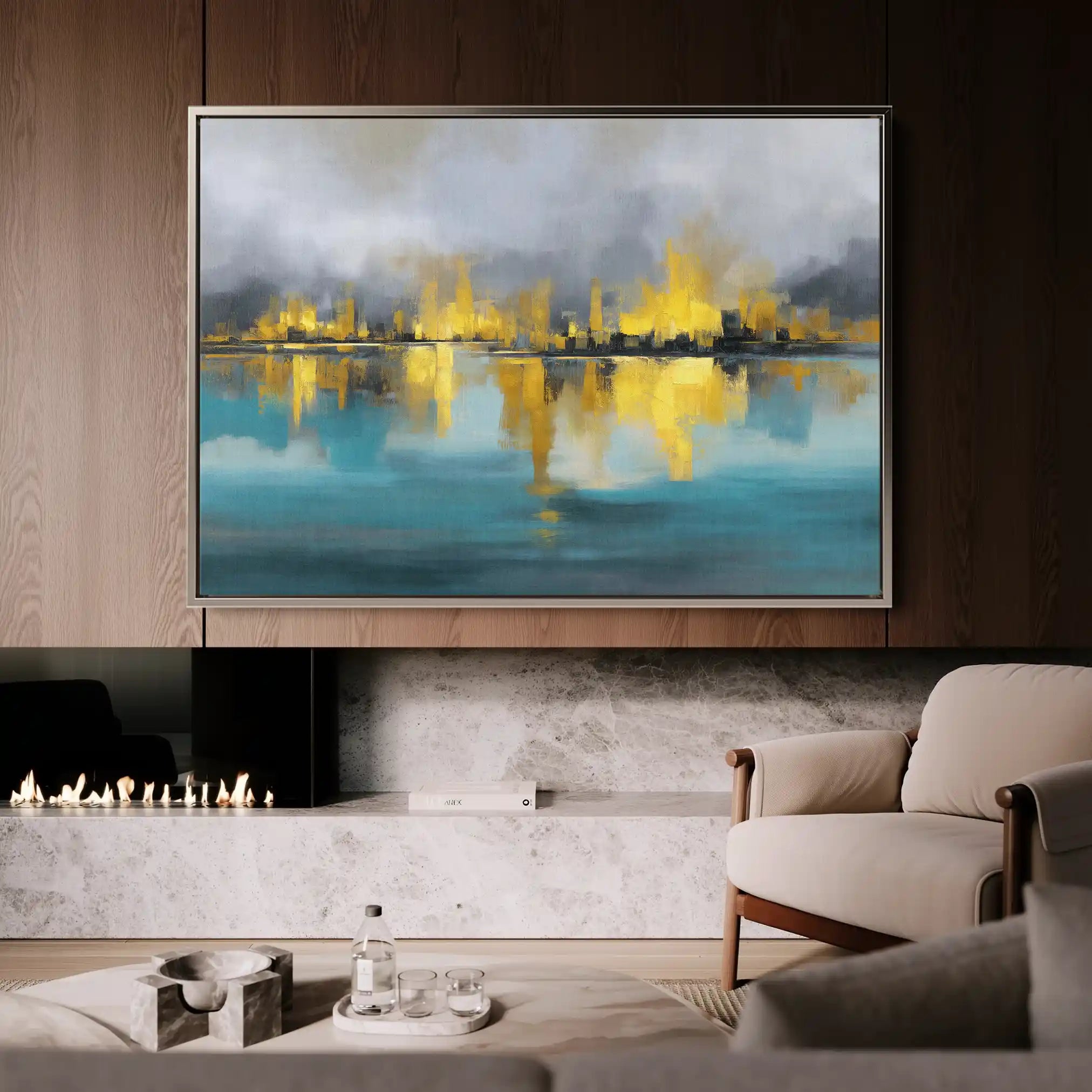 Abstract 1576 Canvas Art 60 x 40 cm / Stretched on hidden frame