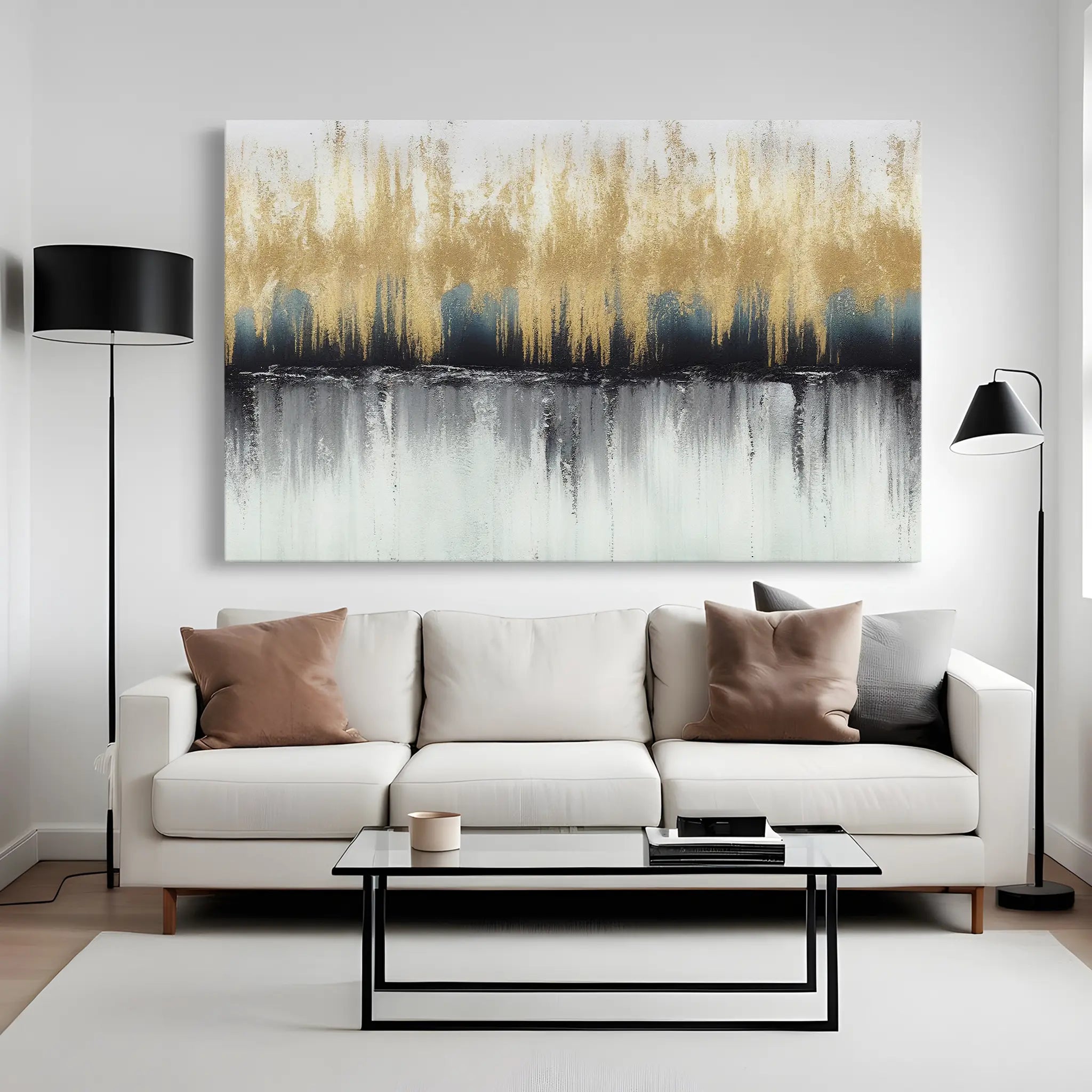 Abstract Canvas Wall Art WAD158-A 90 x 60 cm / Stretched on hidden frame