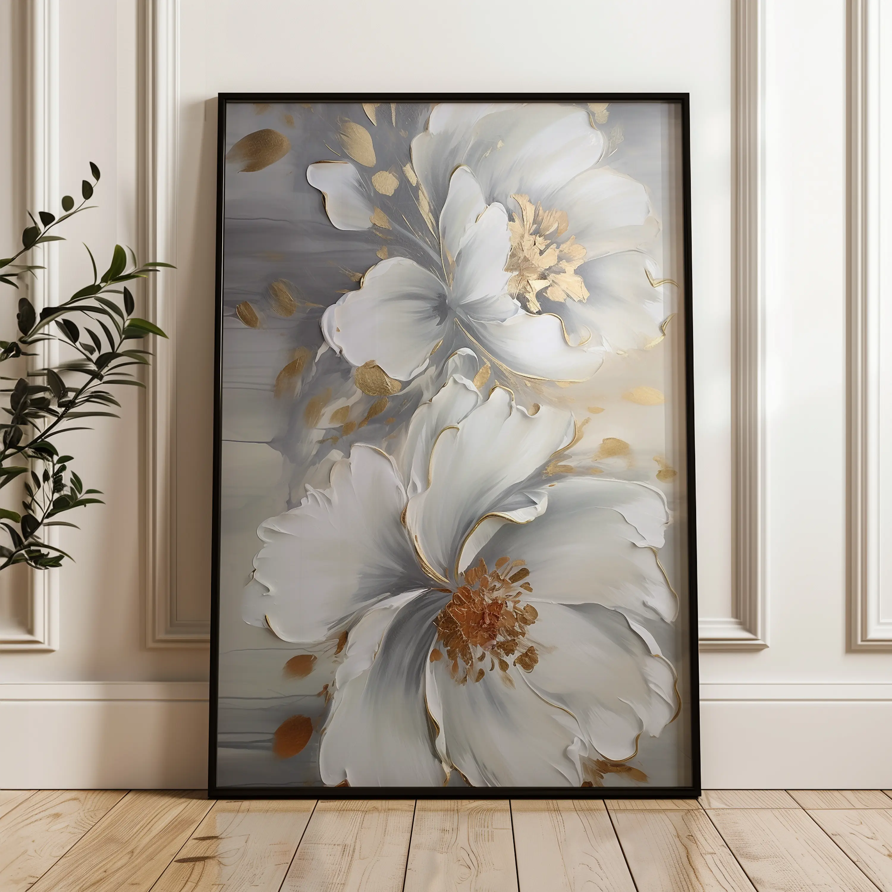 Floral Canvas Wall Art WAD158-F 90 x 60 cm / Stretched on hidden frame