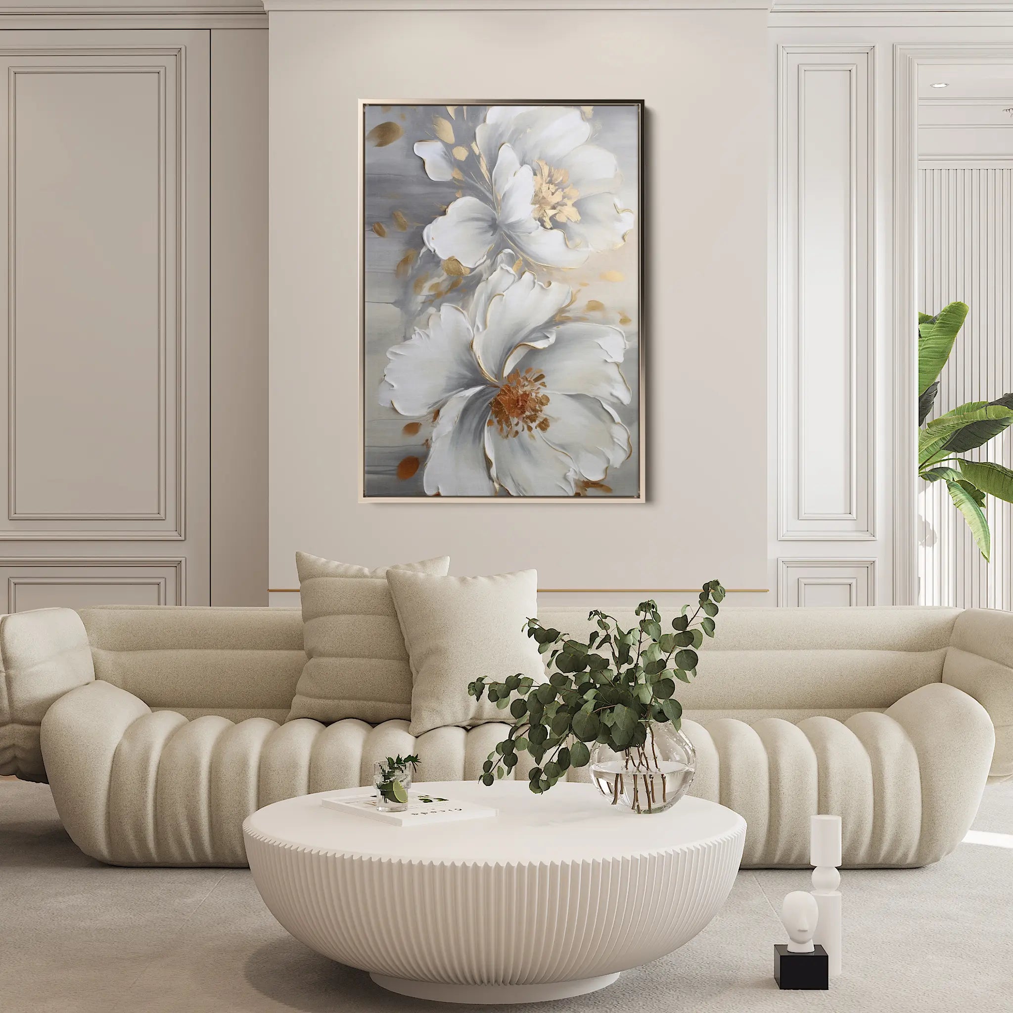 Floral Canvas Wall Art WAD158-F 90 x 60 cm / Stretched on hidden frame