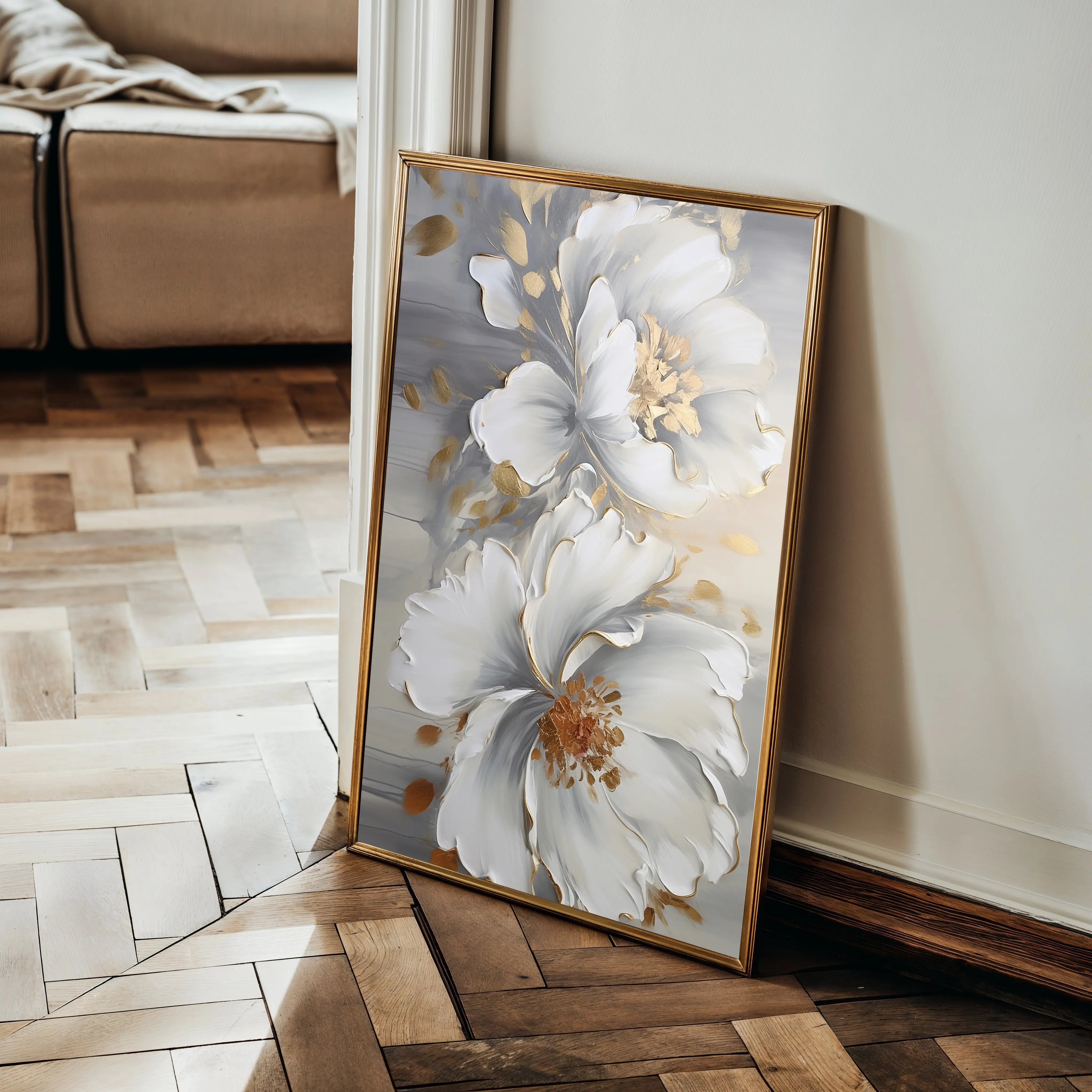 Floral Canvas Wall Art WAD158-F 90 x 60 cm / Stretched on hidden frame