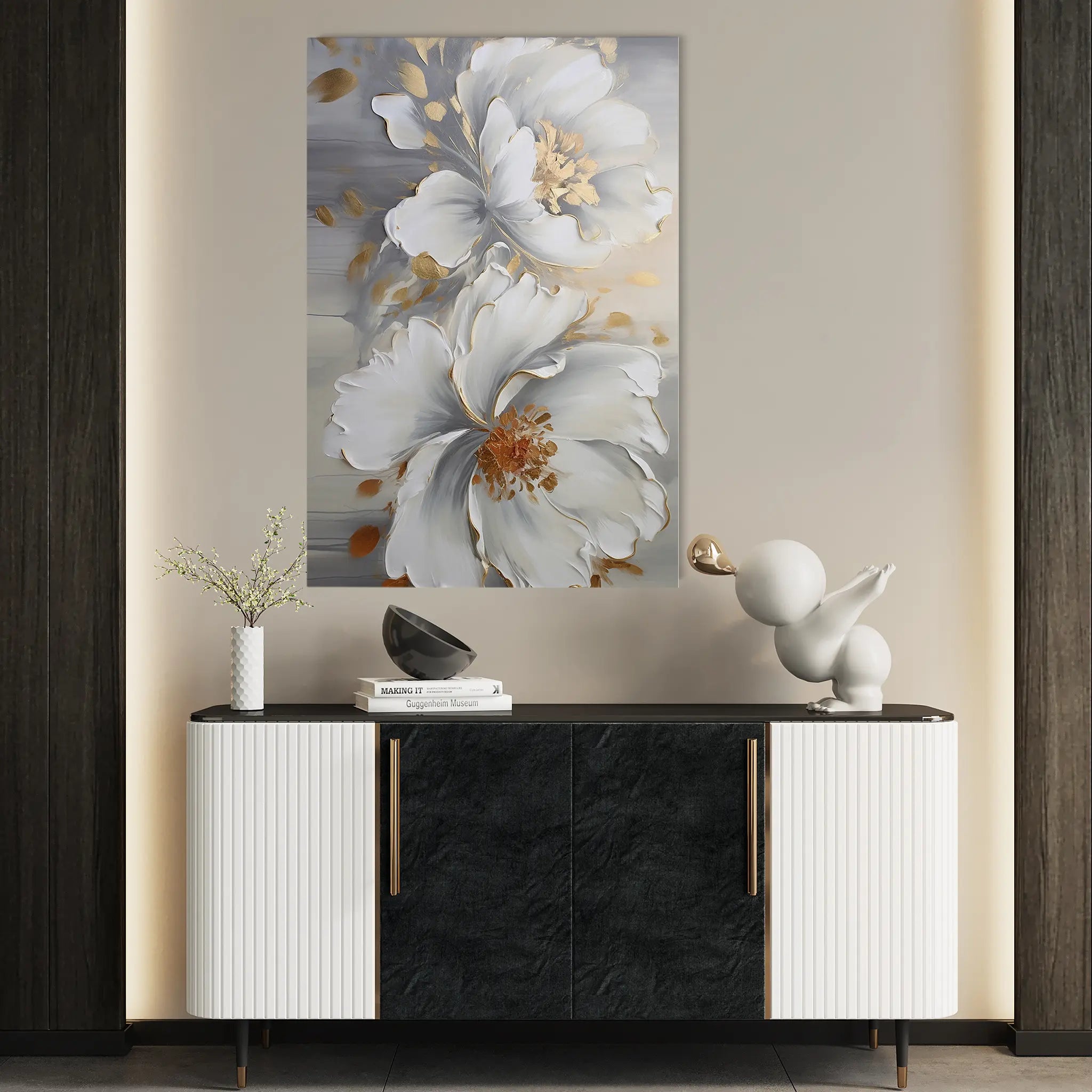 Floral Canvas Wall Art WAD158-F 90 x 60 cm / Stretched on hidden frame